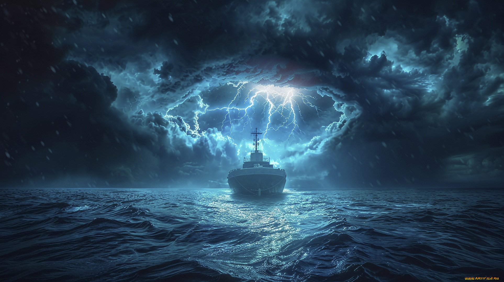 корабли, 3d, нейросеть, шторм, корабль