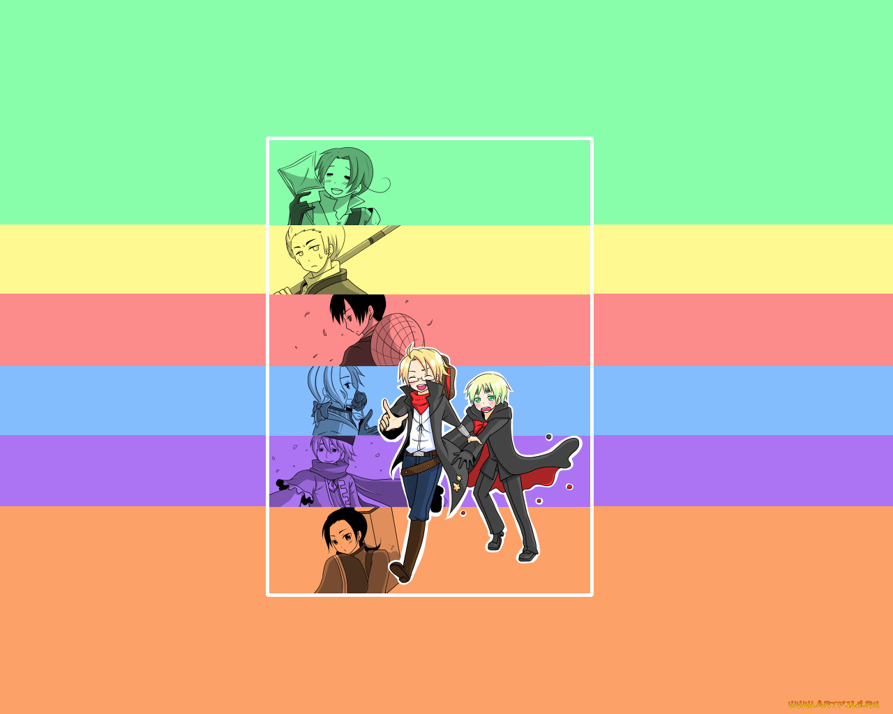 hetalia, axis, powers, аниме