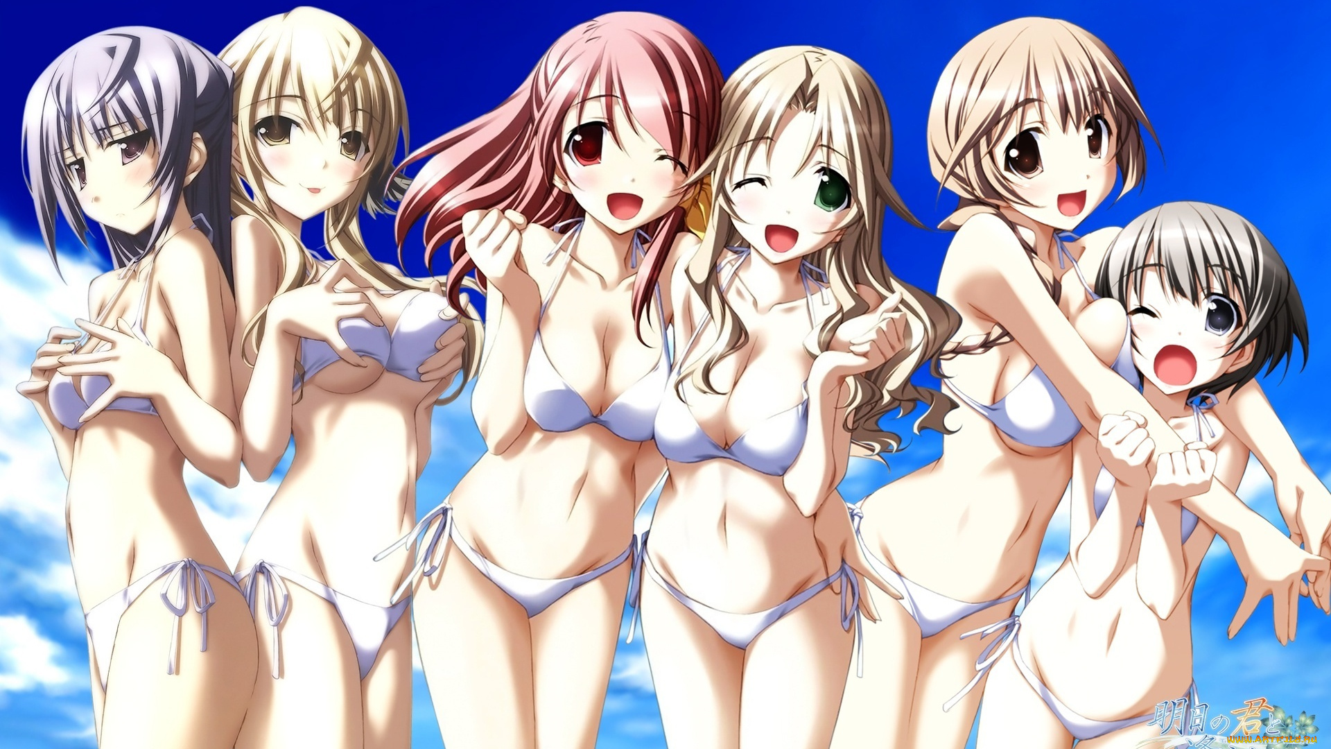 ashita, no, kimi, to, au, tame, ni, game, аниме, *unknown, другое, смех, купальники, девушки