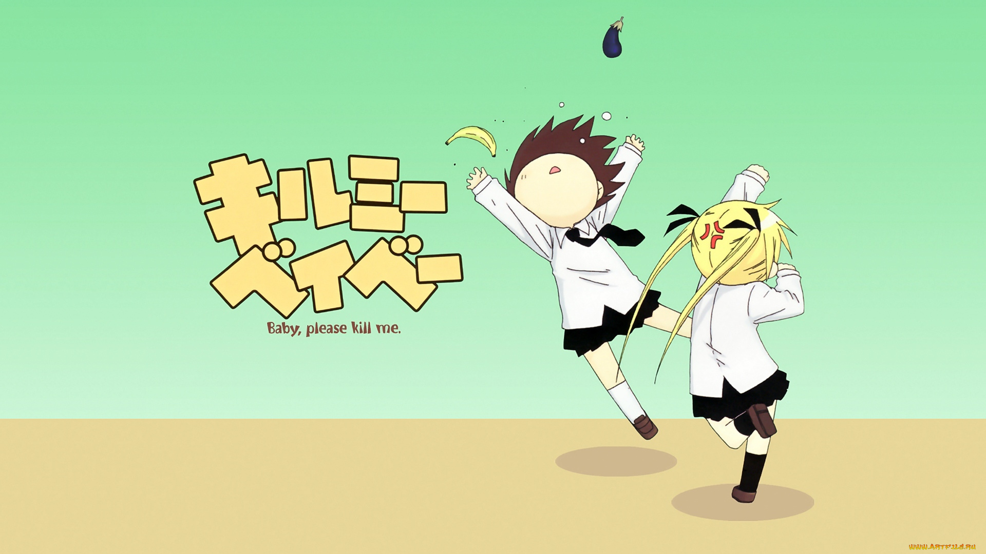 headshot, хd, аниме, kill, me, baby