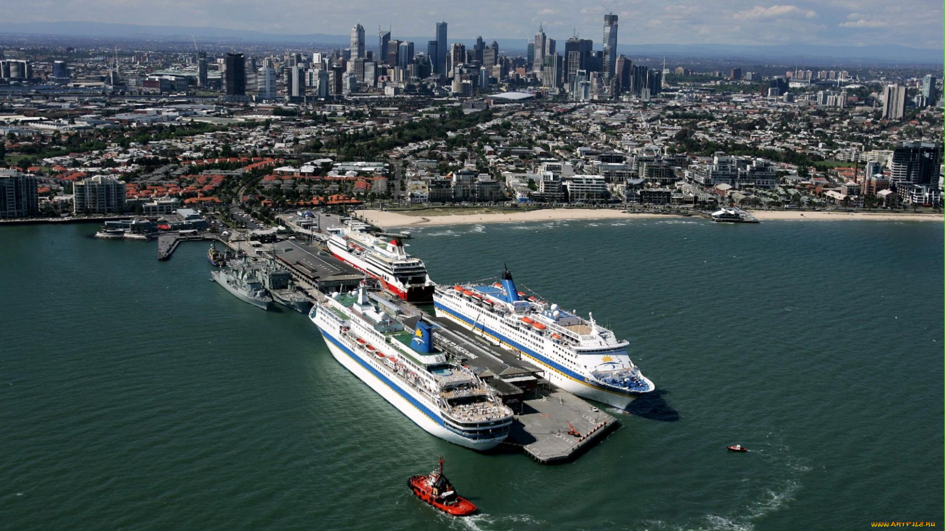 мельбурн, австралия0, корабли, порты, причалы, лайнеры, порт, город