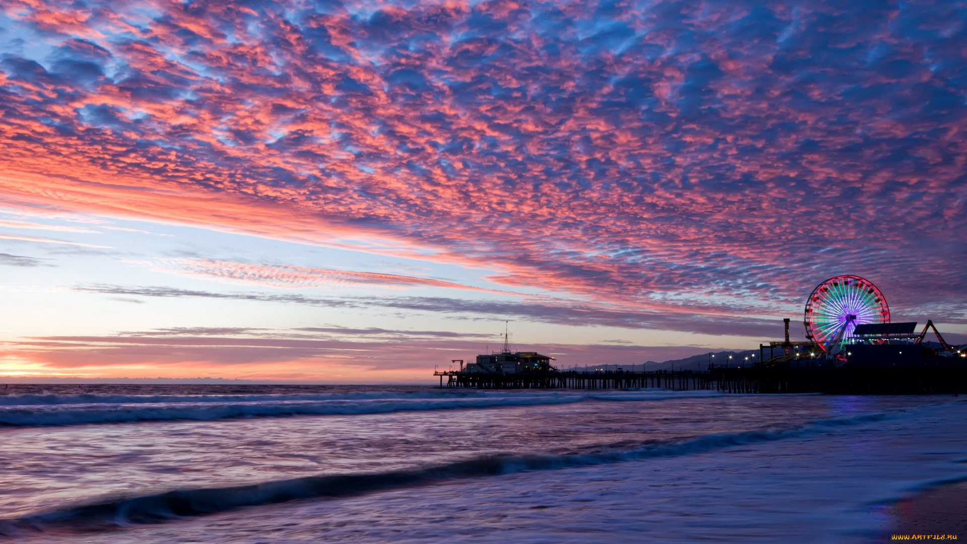 природа, побережье, облака