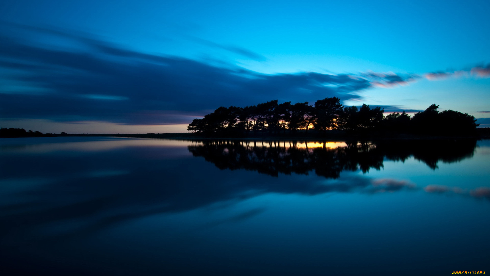 природа, реки, озера, вечер