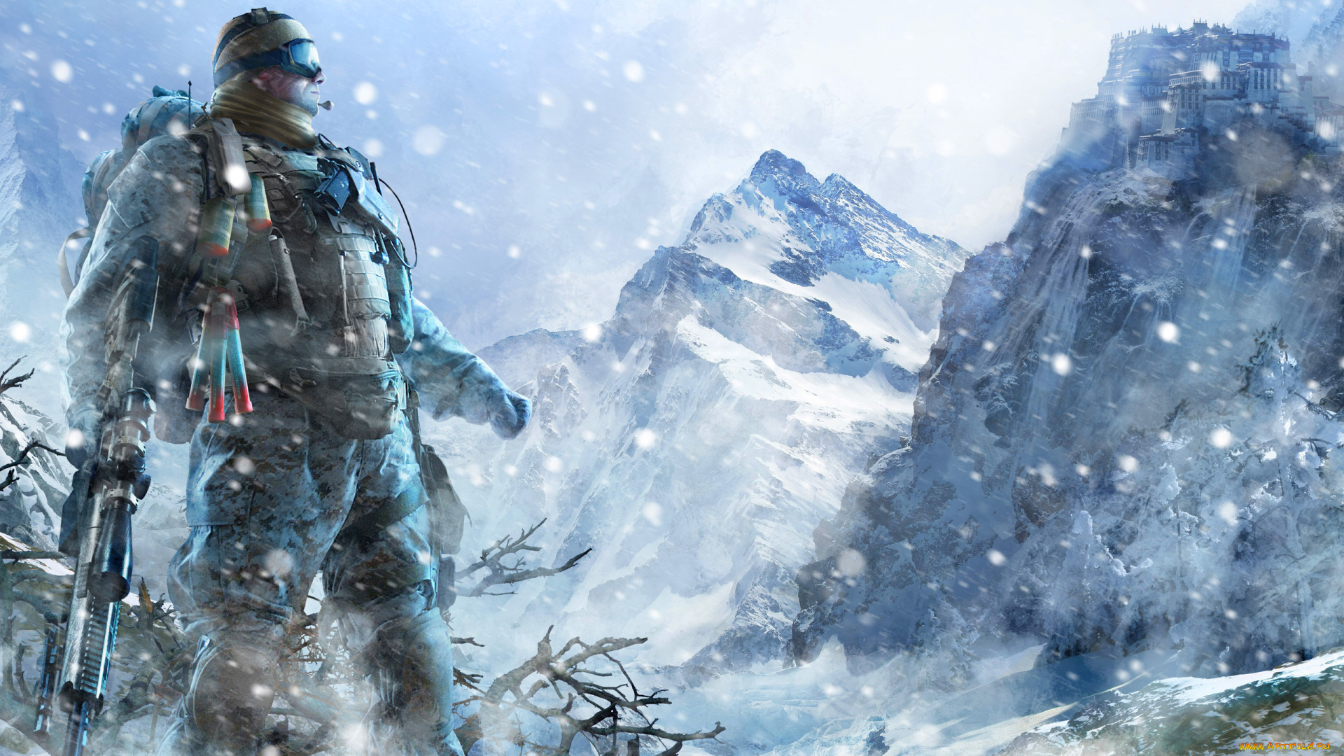 видео, игры, sniper, ghost, warrior, горы, снег, 2, снайпер