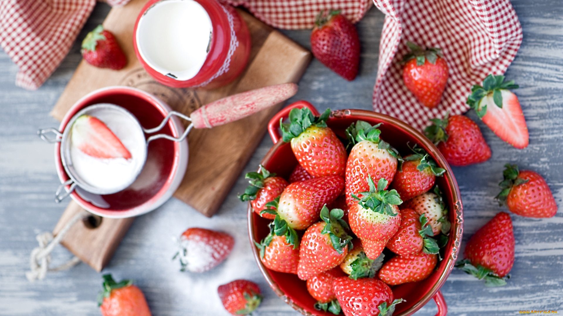 еда, клубника, земляника, ягоды