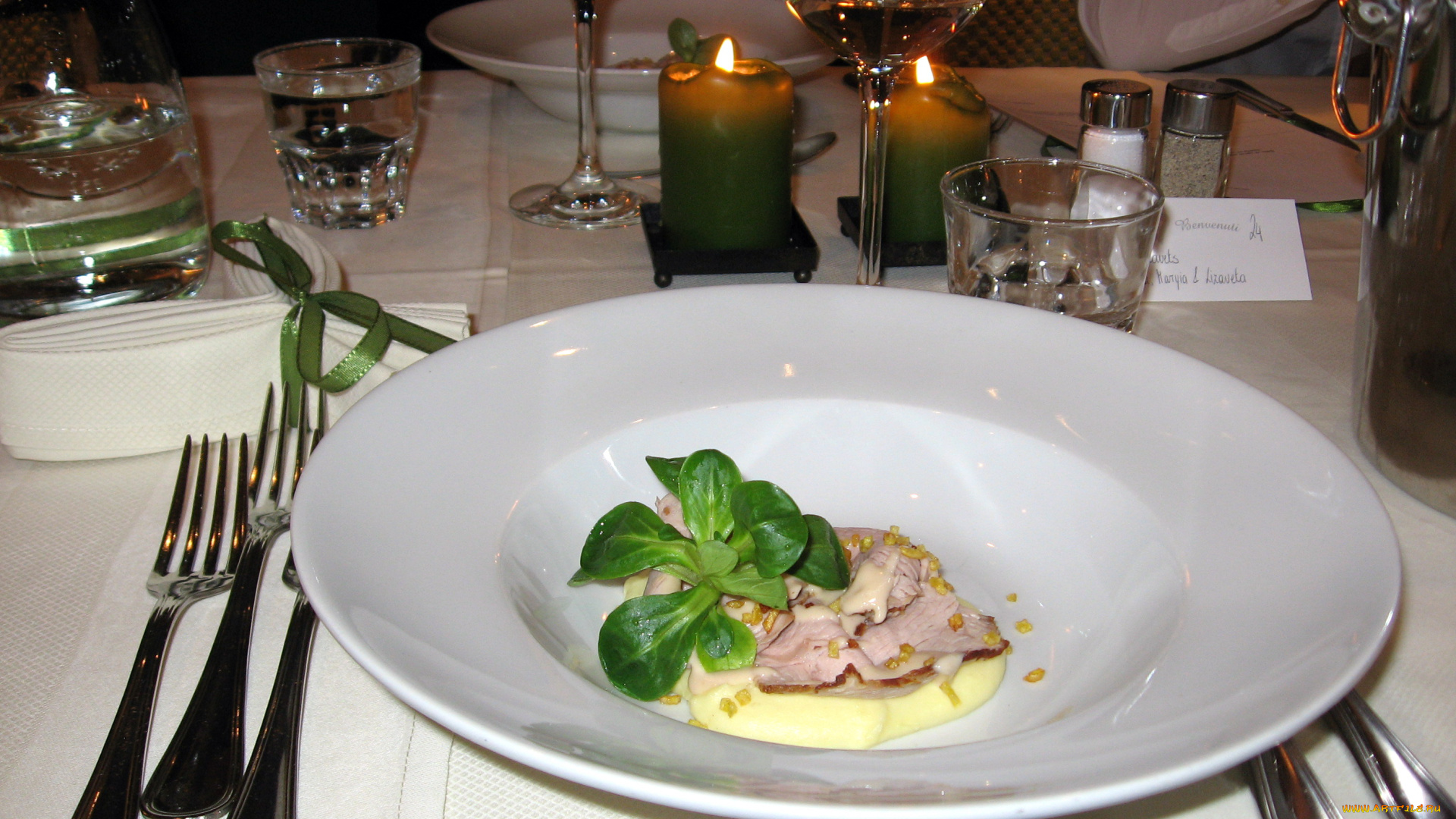 еда, салаты, закуски, сервировка, закуска, свечи