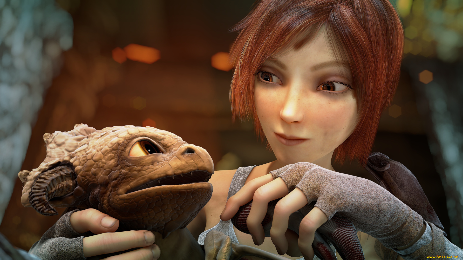 мультфильмы, sintel, детёныш, девушка, дракончик