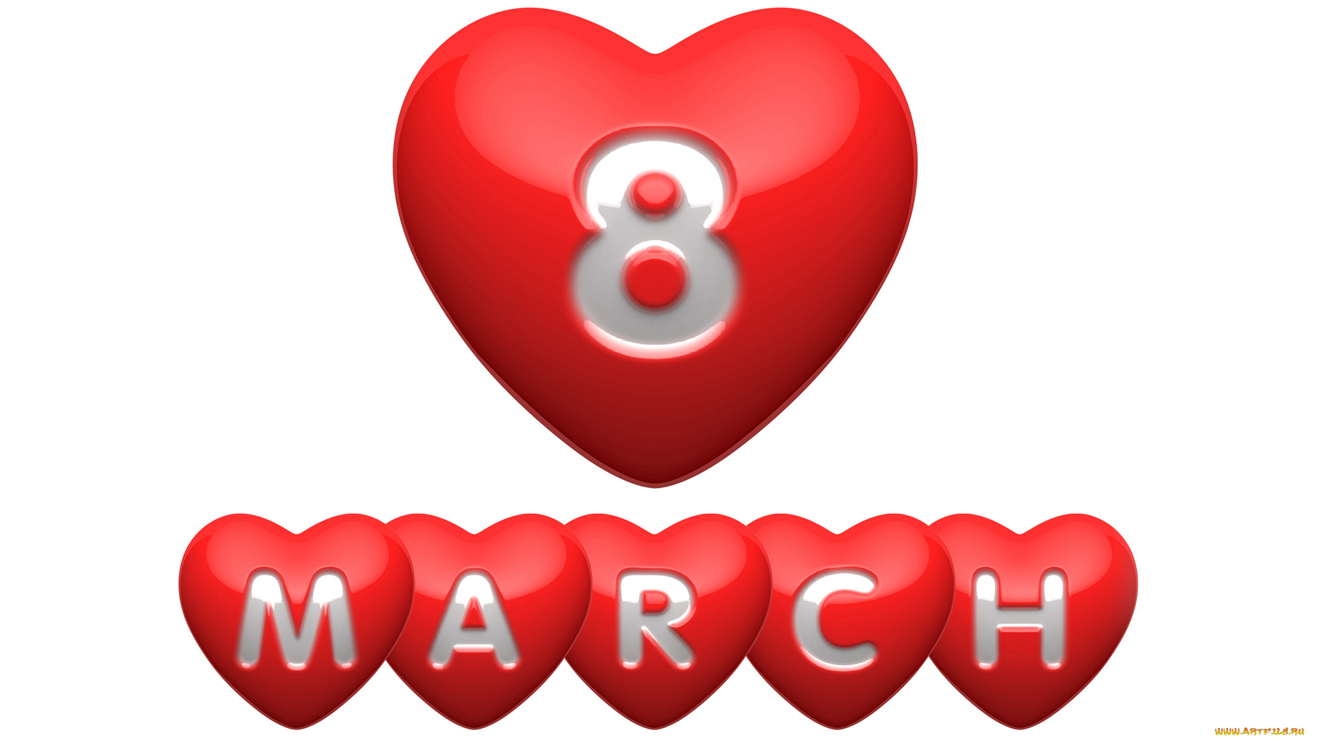 праздничные, международный, женский, день, 8, march, сердечки, red, heart