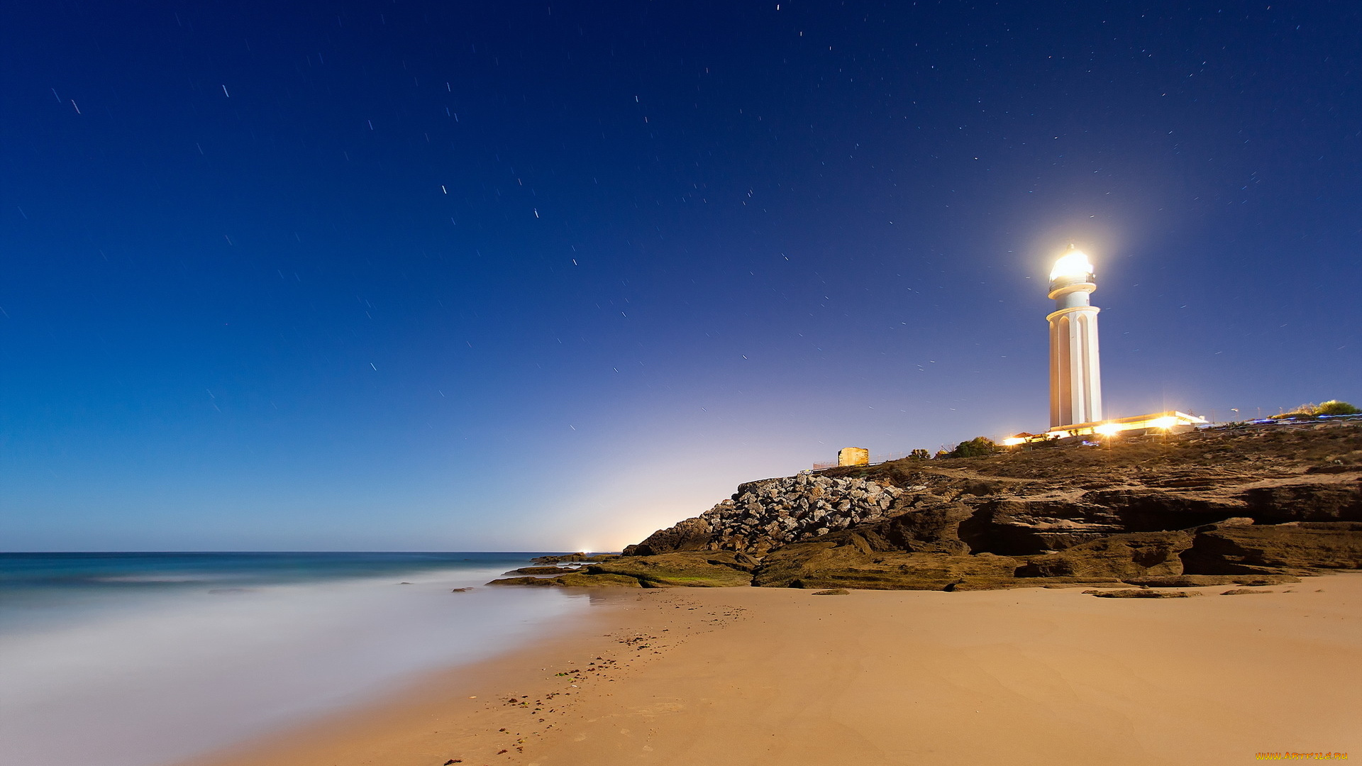 природа, маяки, маяк, следы, океан, пляж