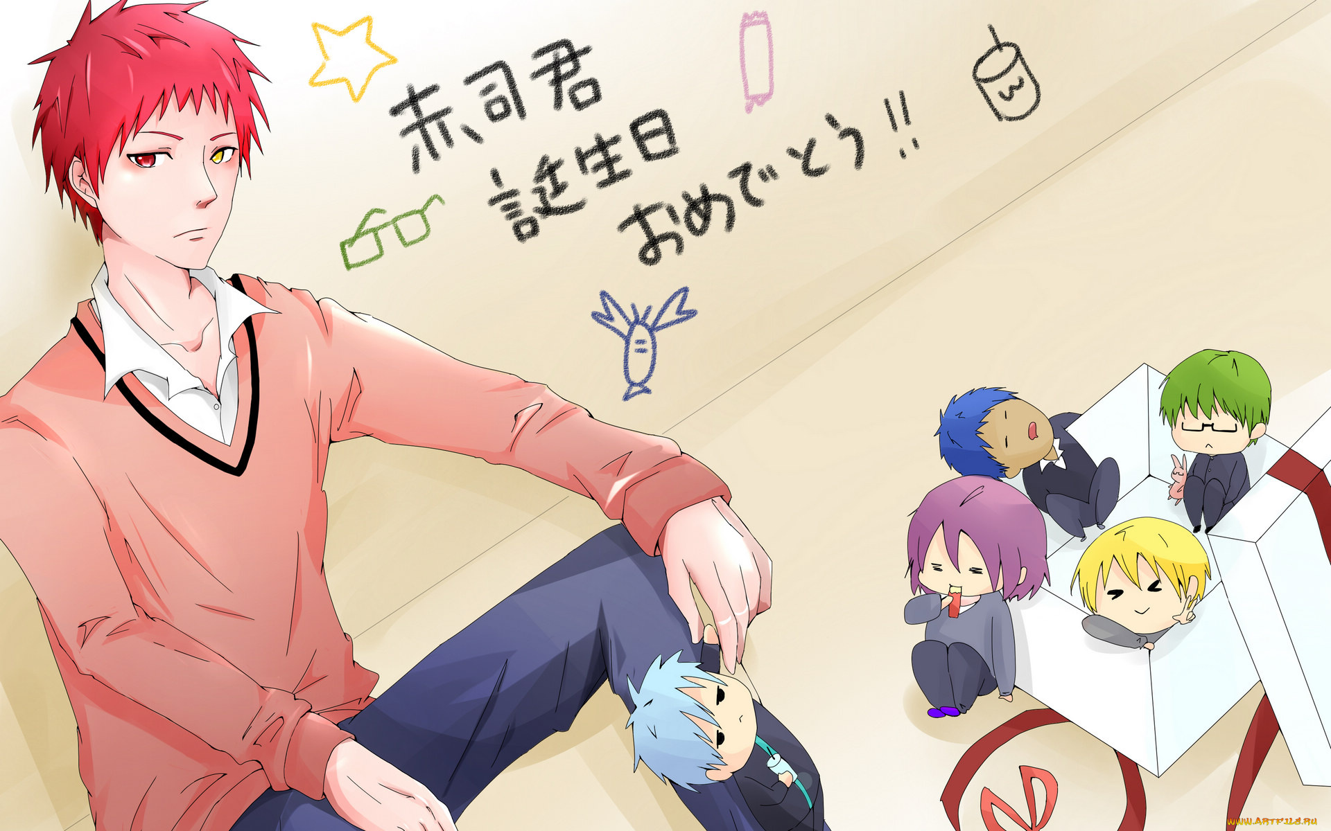 аниме, kuroko, no, baske, мальчик