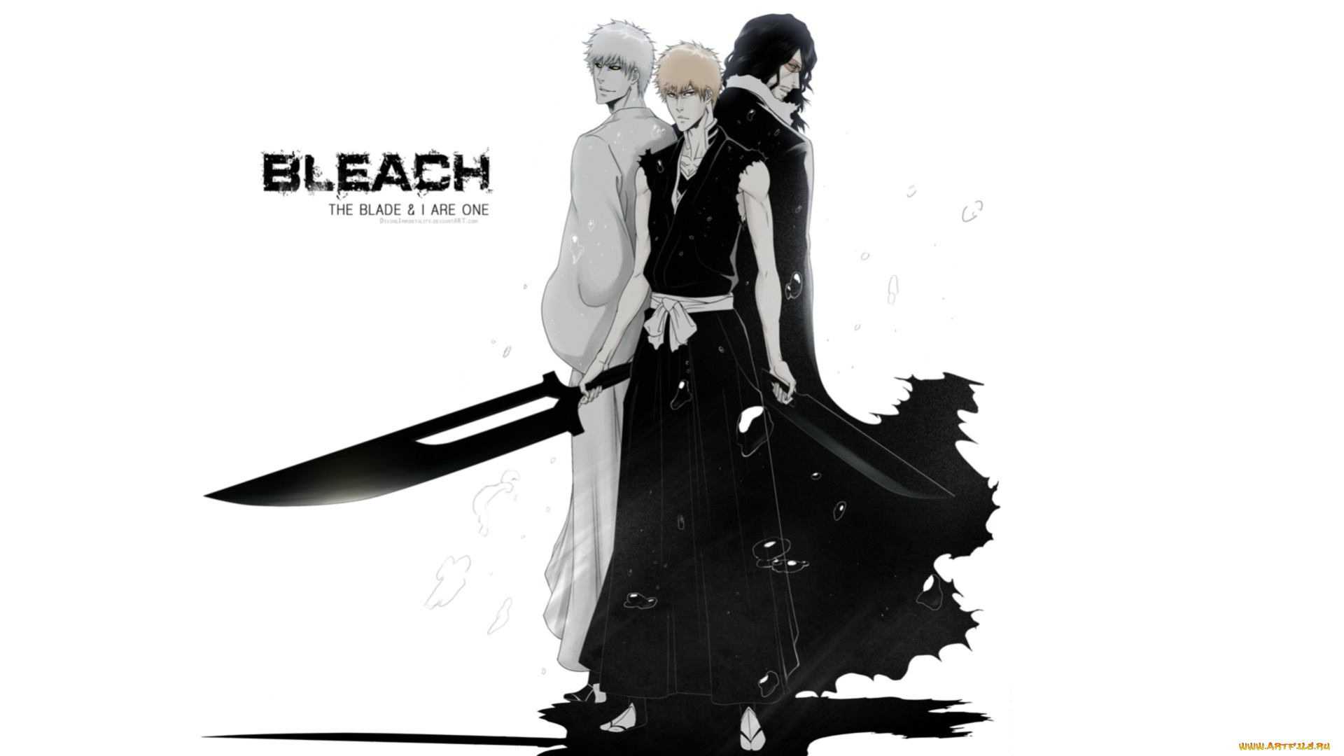 аниме, bleach, мечи, пустой, kurosaki, ichigo