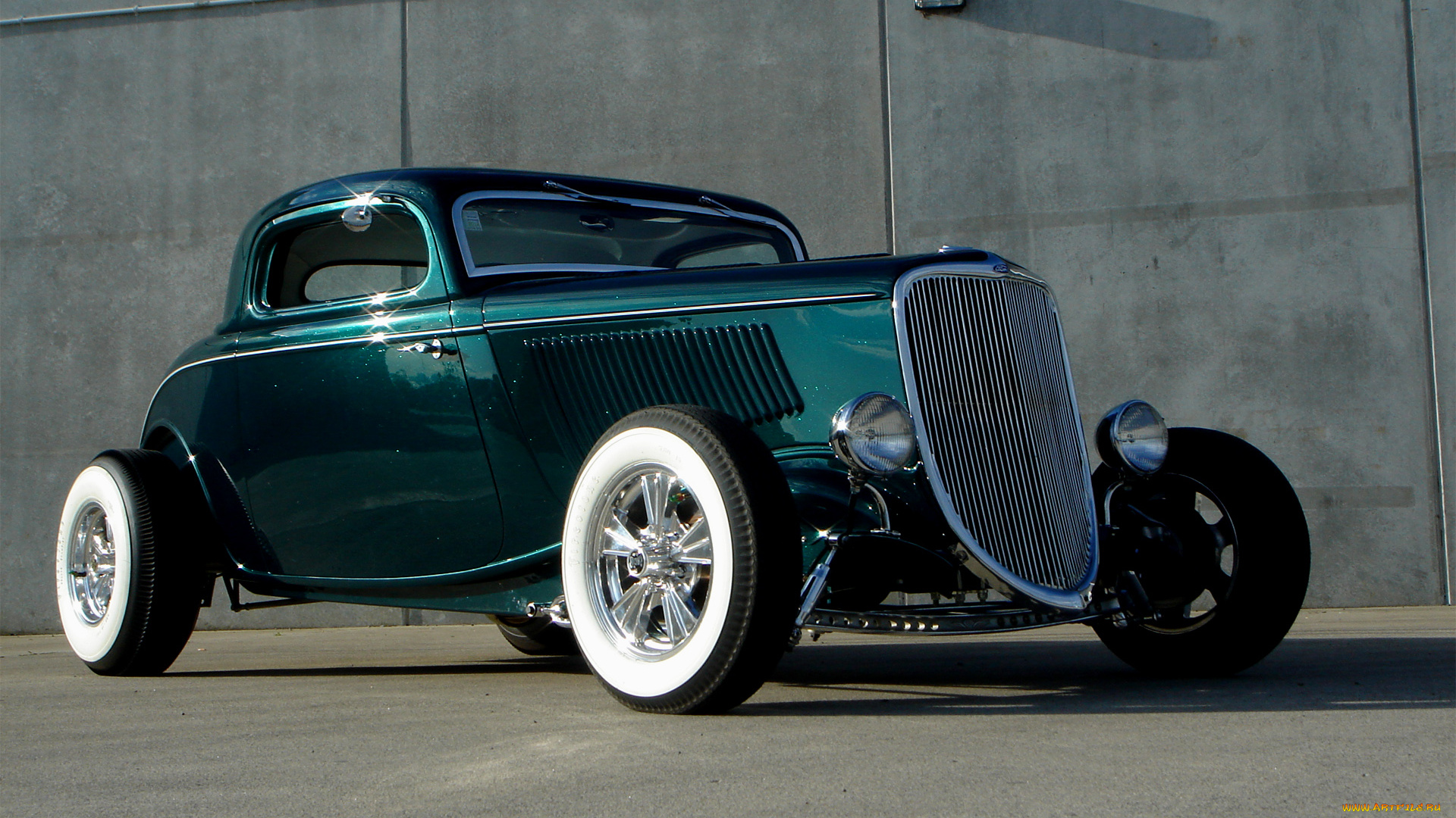 автомобили, custom, classic, car, green, hotrod