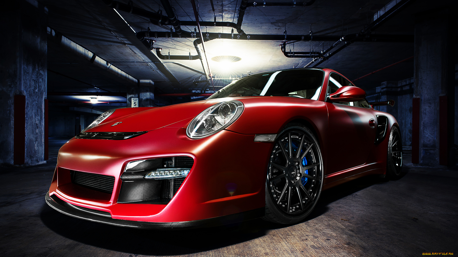 автомобили, porsche, красный