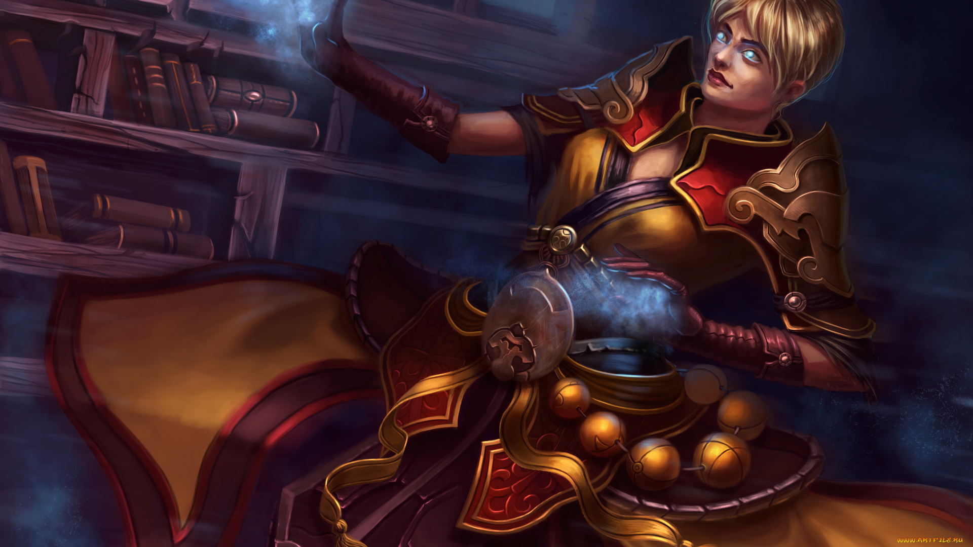 diablo, iii, видео, игры, , reaper, of, souls, книги, магия, монах, девушка, monk, reaper, of, souls, diablo, 3