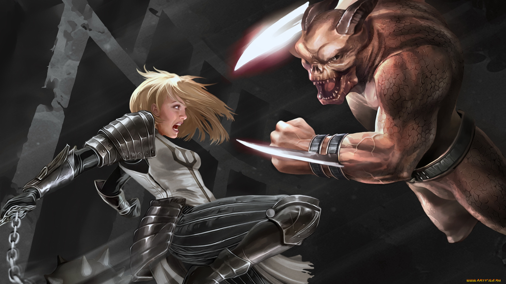 diablo, iii, видео, игры, crusader, diablo, 3, движение, оружие, монстр, битва, девушка