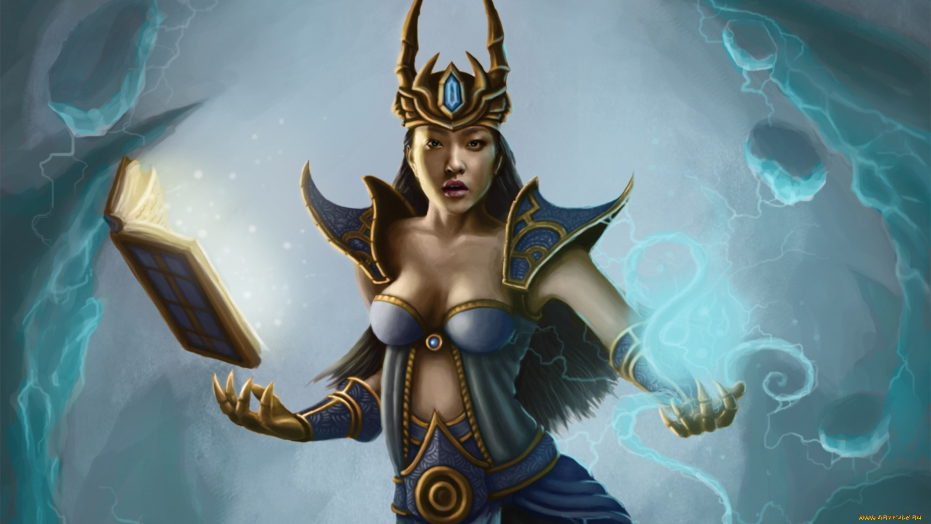 diablo, iii, видео, игры, корона, книга, магия, девушка, маг, wizard, reaper, of, souls, diablo, iii