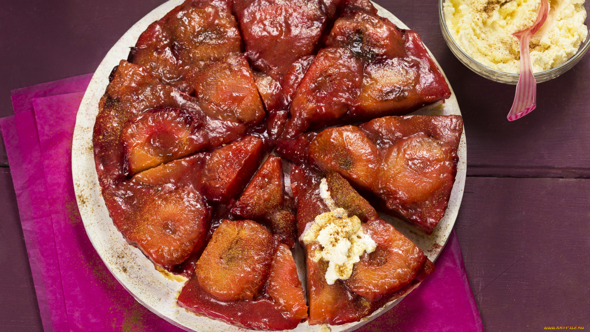 еда, пироги, сливовый, пирог