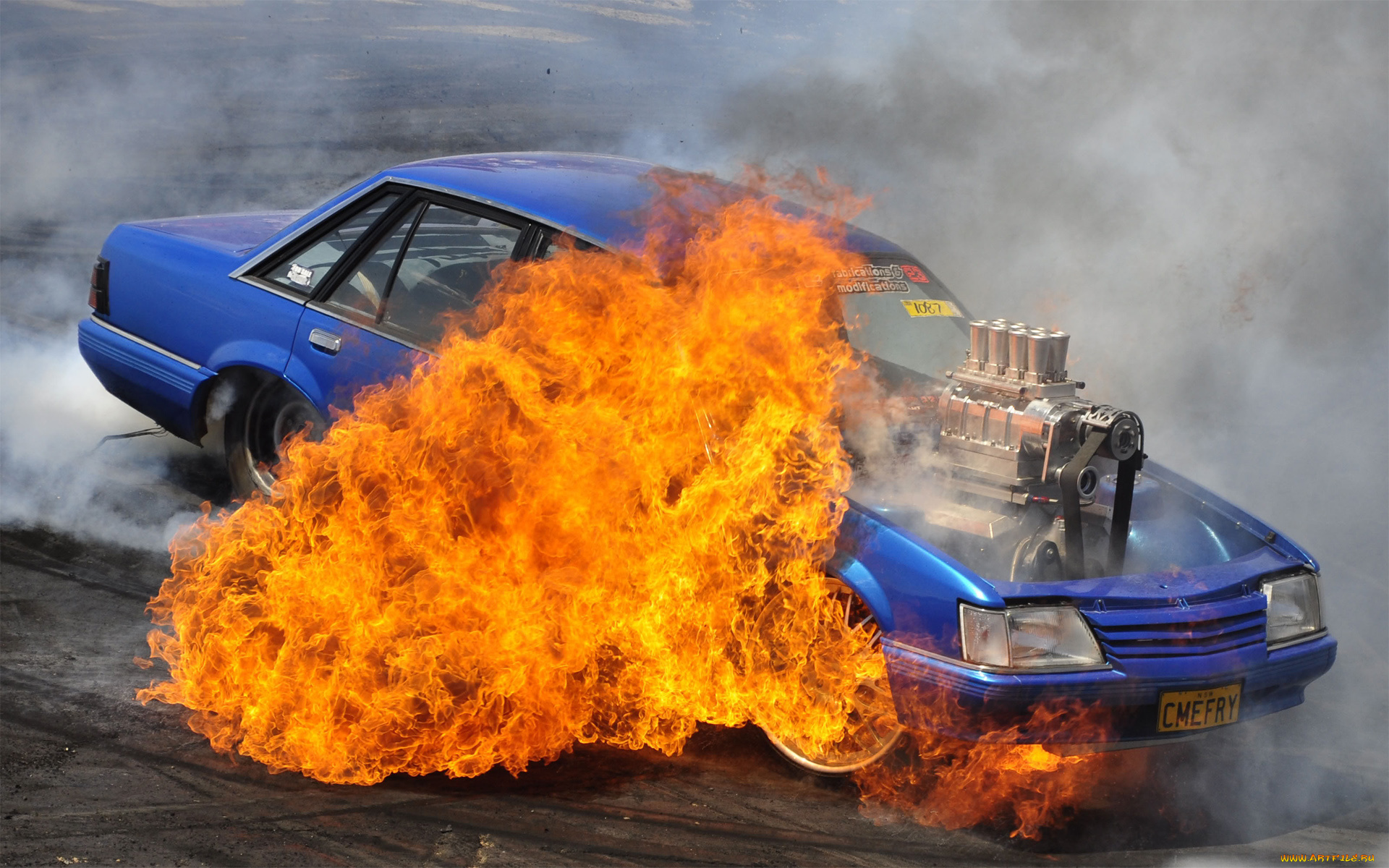 автомобили, hotrod, dragster, holden, fire