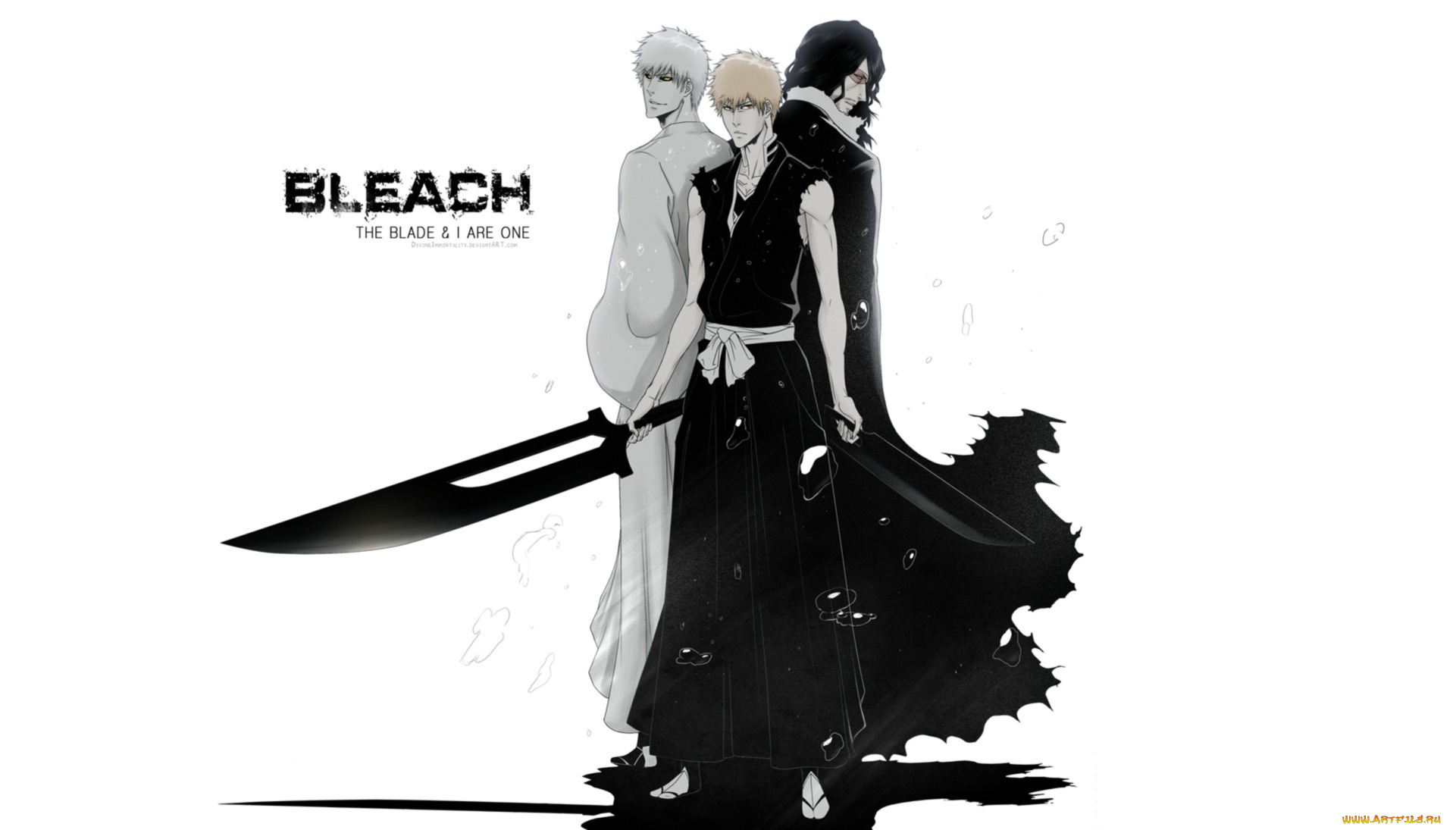 аниме, bleach, мечи, пустой, kurosaki, ichigo