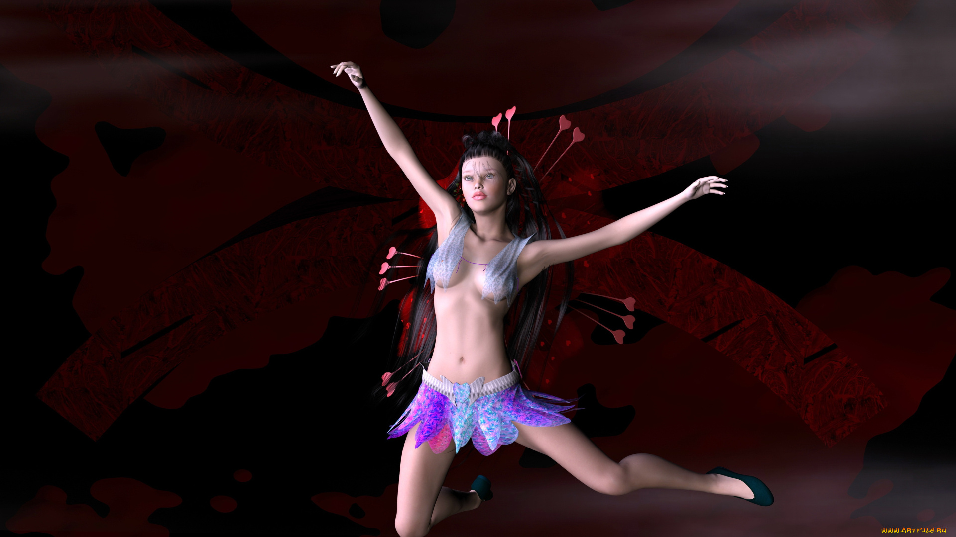 3д, графика, люди, , people, фон, взгляд, девушка