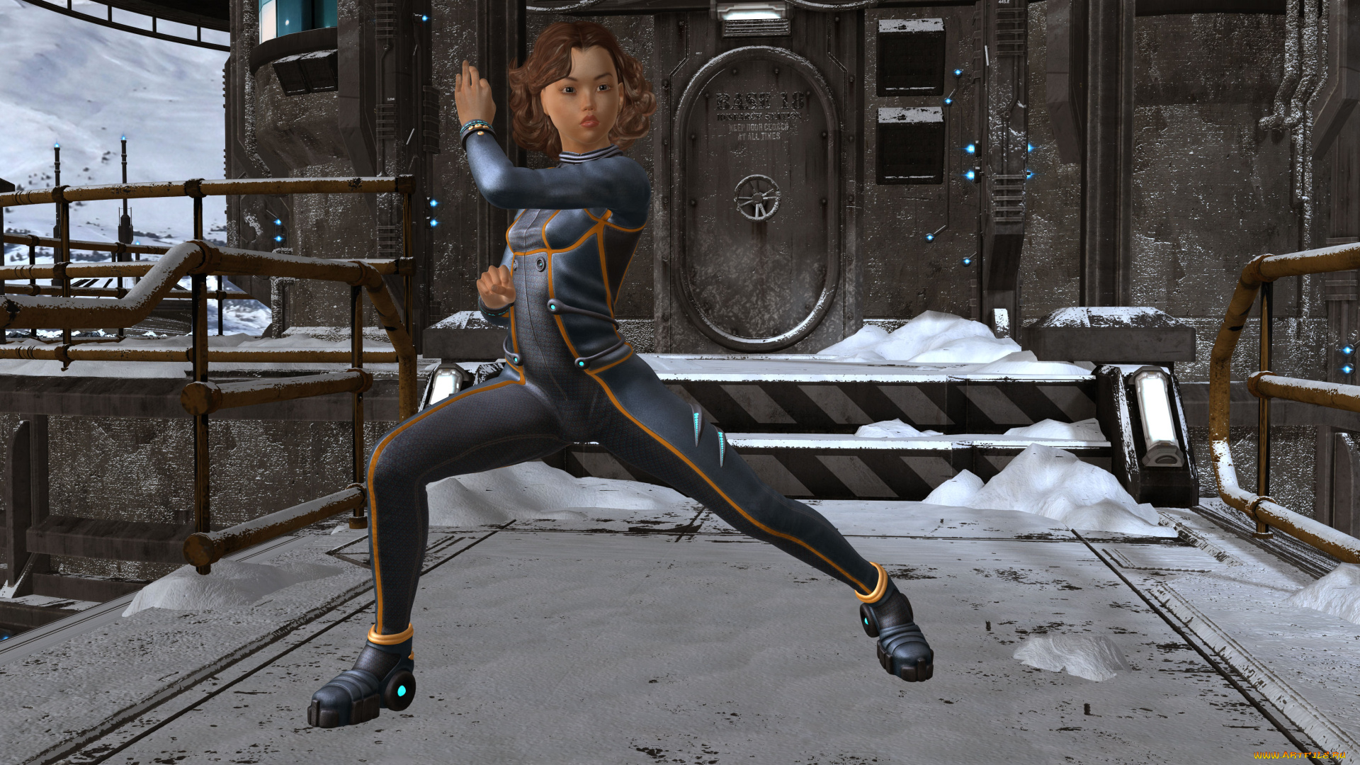 3д, графика, люди, , people, взгляд, фон, поза, девушка