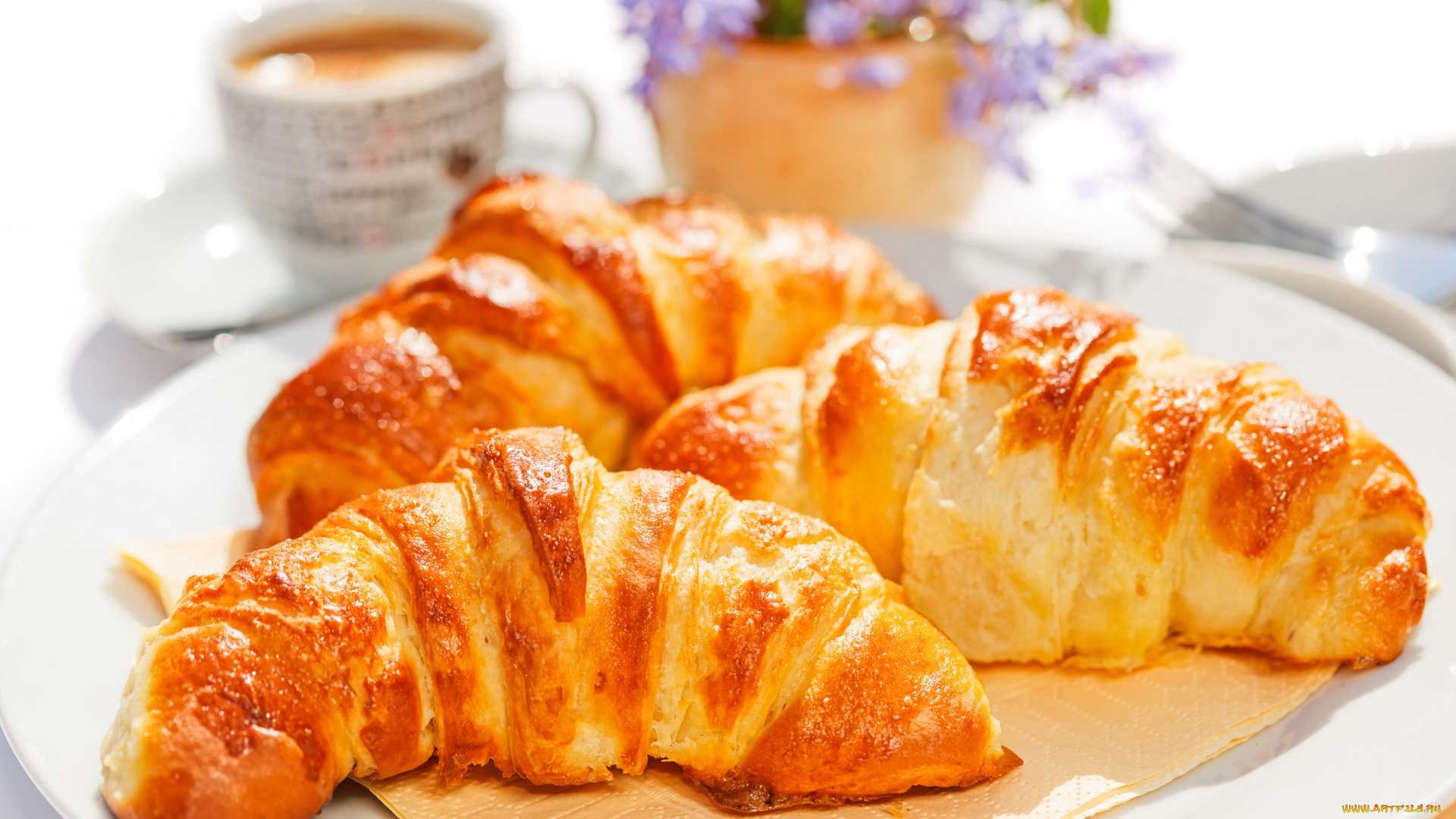 еда, хлеб, , выпечка, круассаны