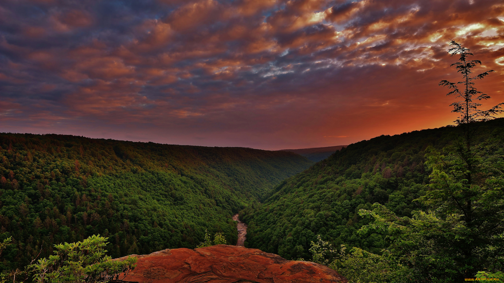 природа, горы, clouds, landscape, sky, trees, mountains, пейзаж, облака, небо, деревья