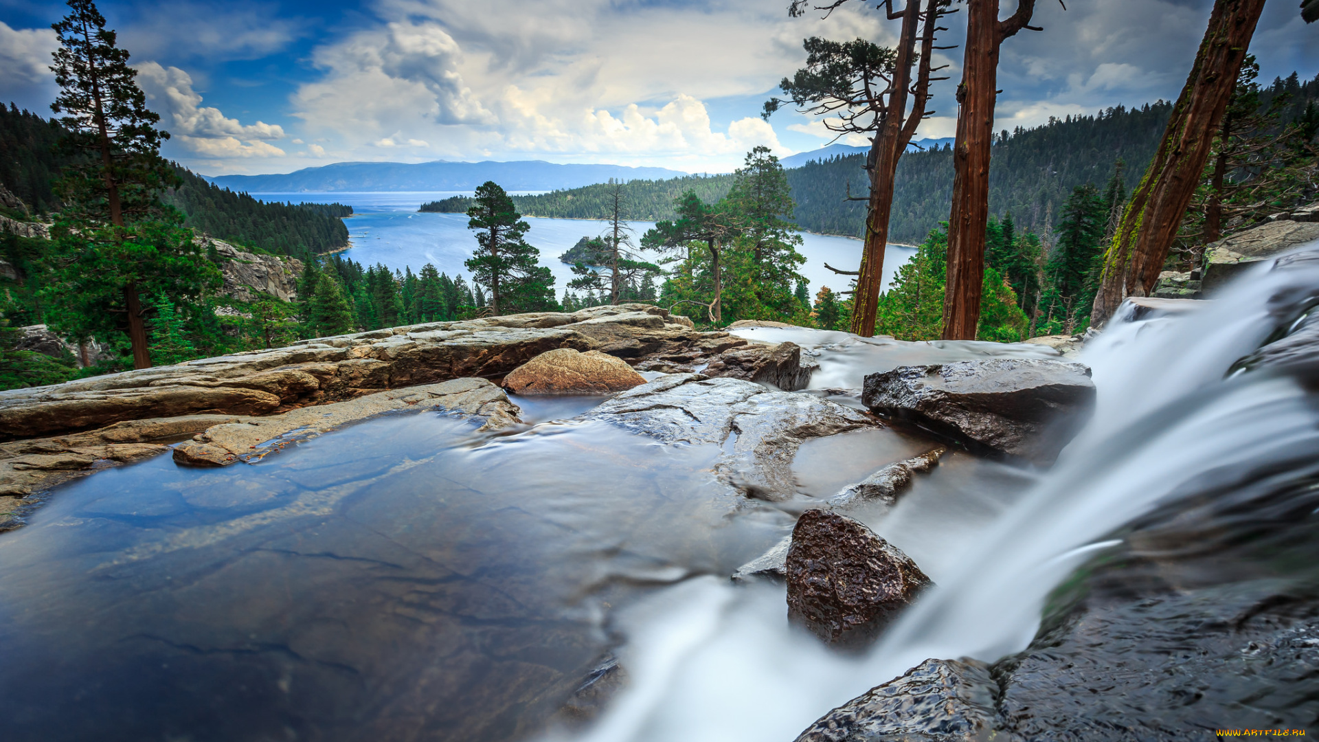 природа, реки, озера, река, лес, горы