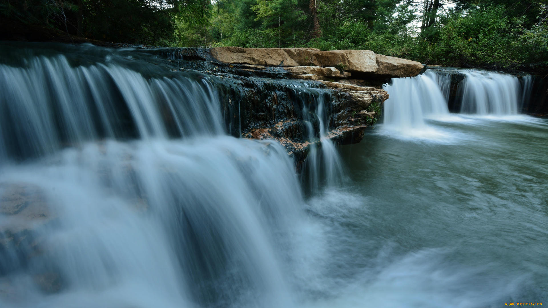 природа, водопады, stream, waterfall, water, поток, вода, водопад