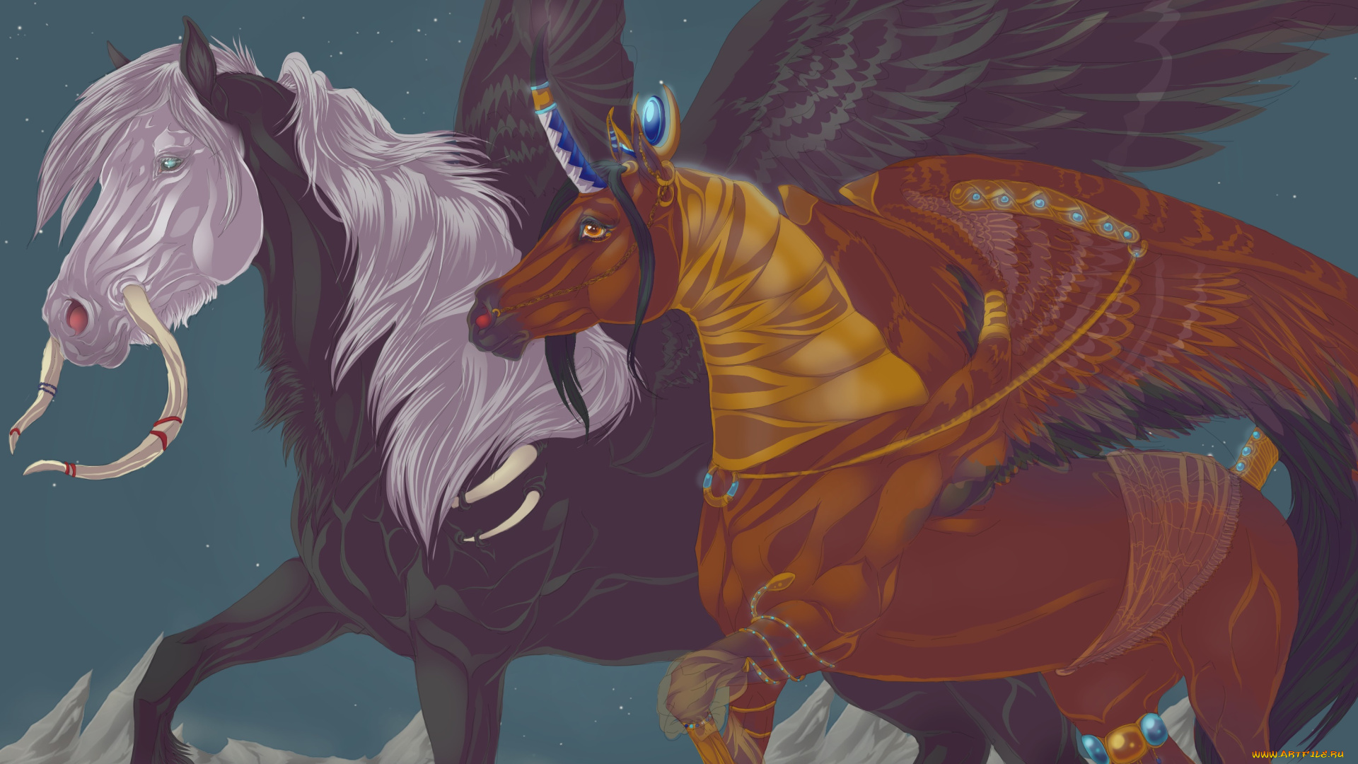 рисованное, животные, , сказочные, , мифические, пегасы