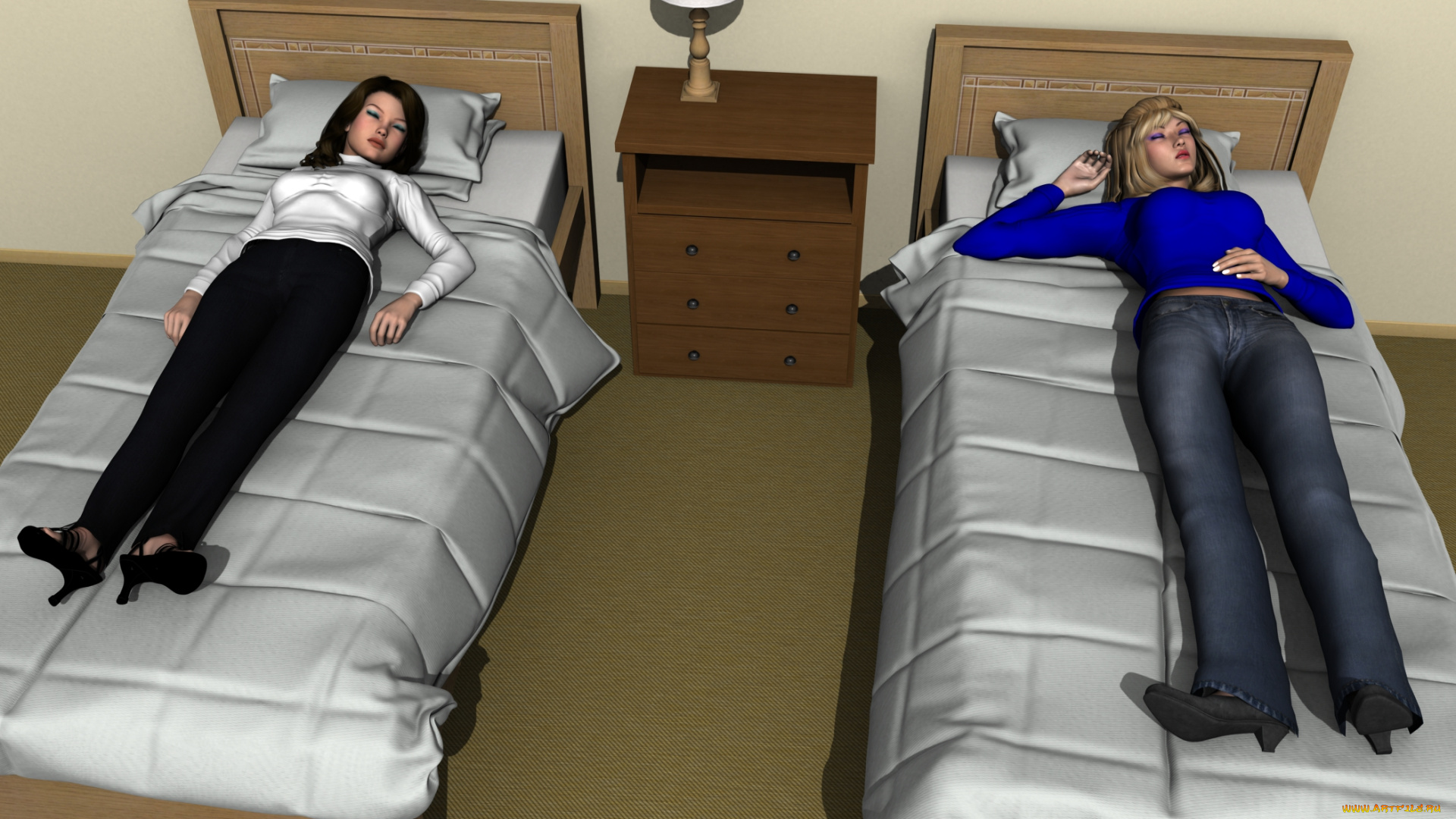 3д, графика, люди, , people, фон, интерьер, девушки, взгляд