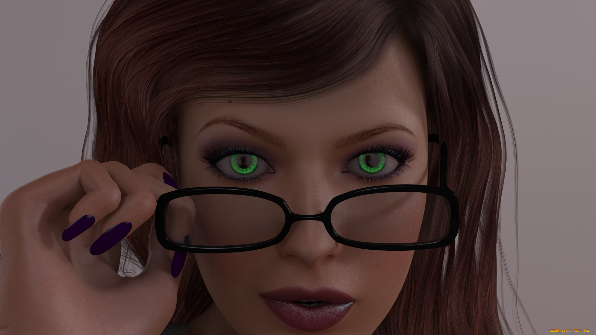 3д, графика, портрет, , portraits, девушка, фон, очки, взгляд