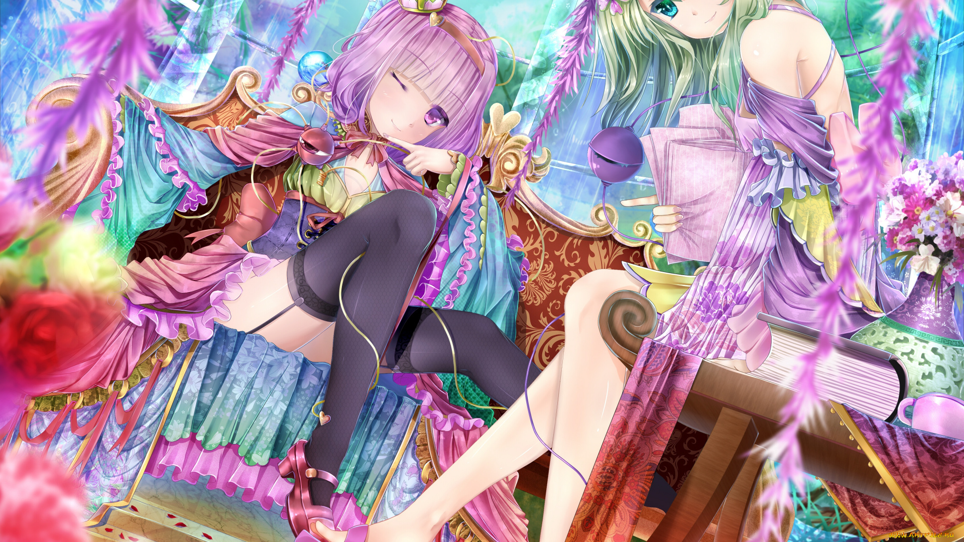 аниме, touhou, komeiji, koishi, satori, xuanlin, jingshuang