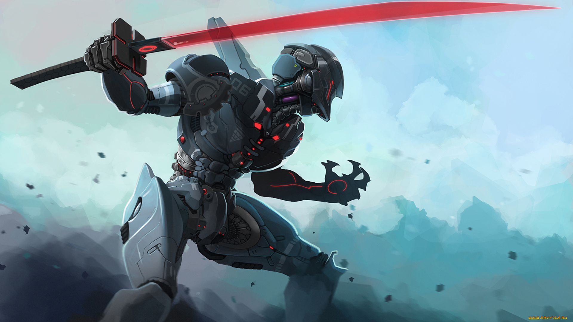 фэнтези, роботы, , киборги, , механизмы, cyborg, sword, robot