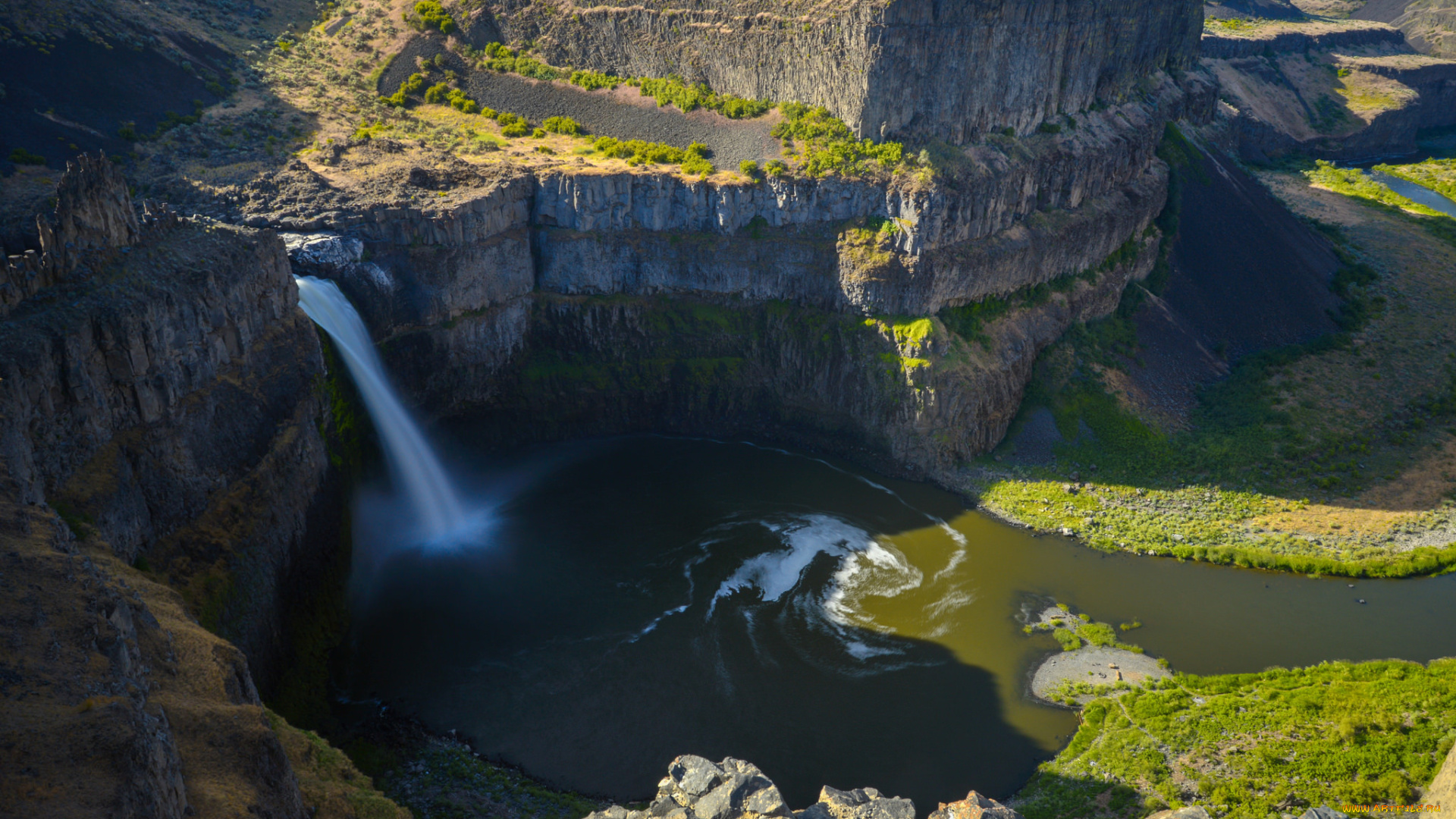 природа, водопады, камни, водопад, горы, река, поток, скала
