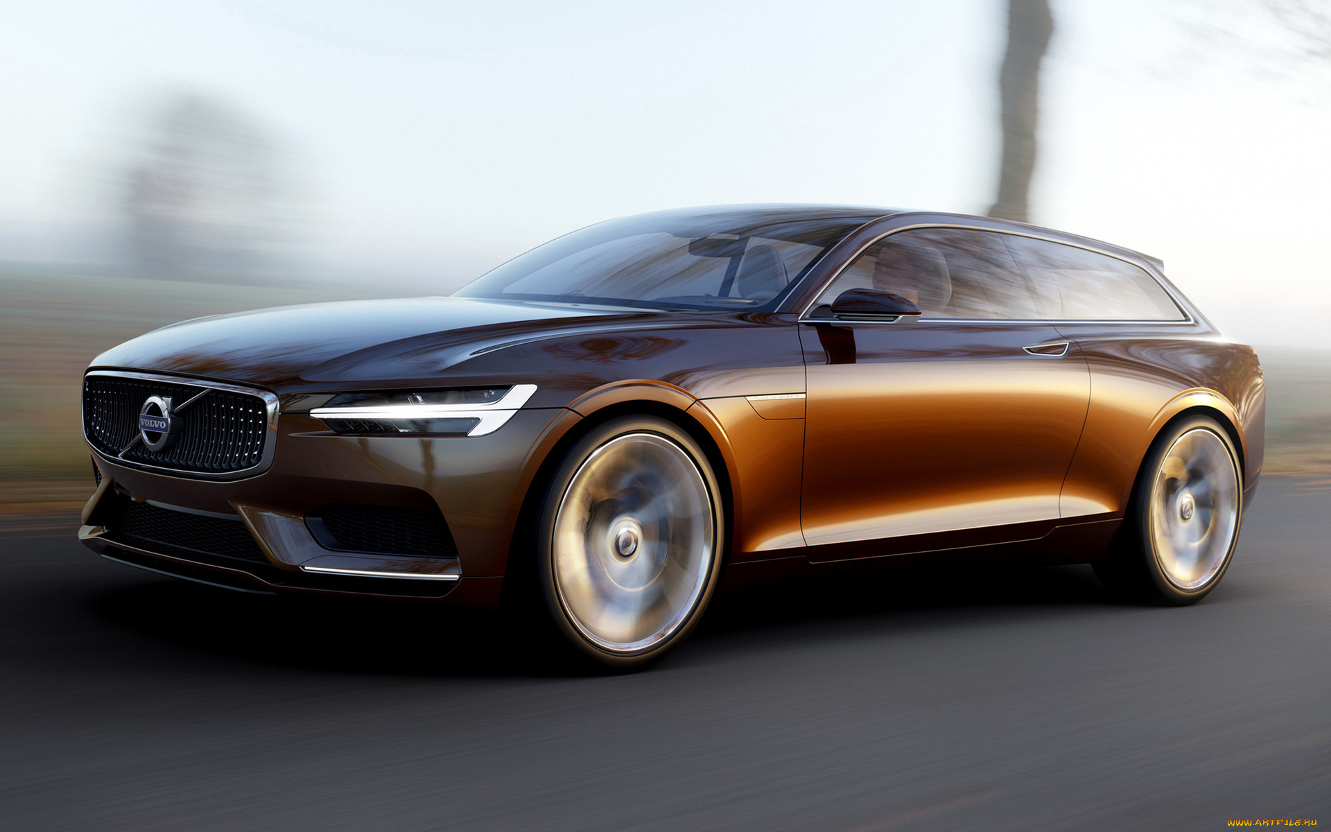 volvo, estate, concept, 2014, автомобили, volvo, дорога, car, 2014, estate, concept, движение