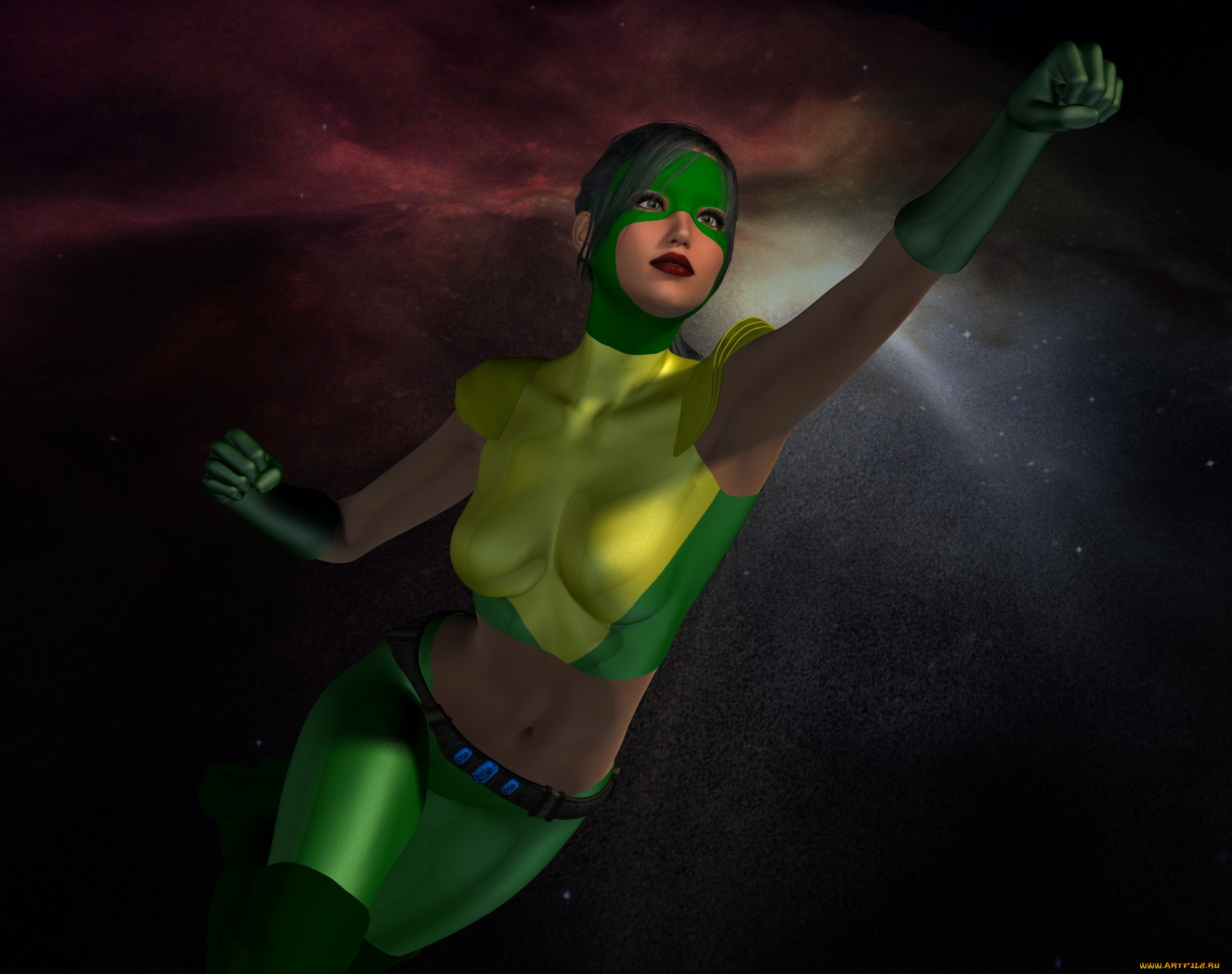 3д, графика, фантазия, , fantasy, фон, взгляд, девушка