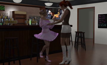 Картинка 3д+графика люди+ people девушки интерьер фон взгляд