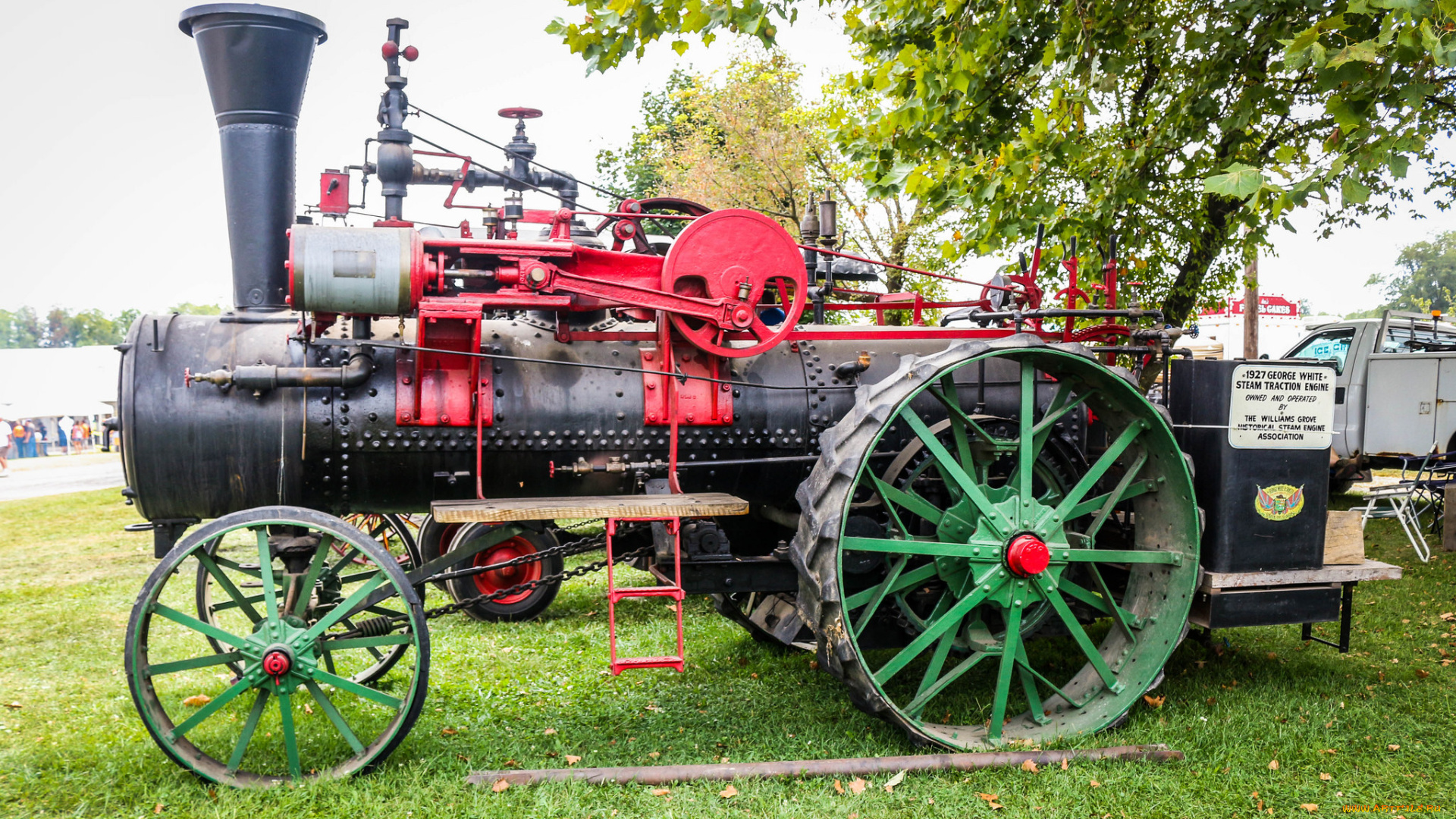 1927, george, white, steam, tractor, техника, тракторы, паровой, трактор