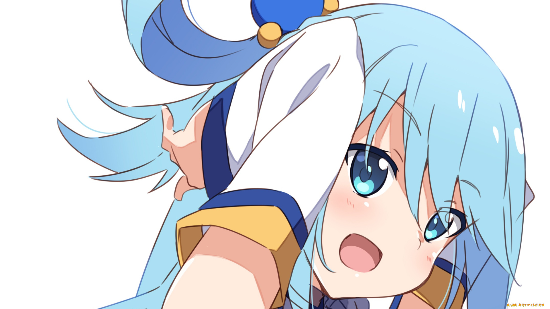 аниме, kono, subarashii, sekai, ni, shukufuku, wo, девушка, взгляд, фон