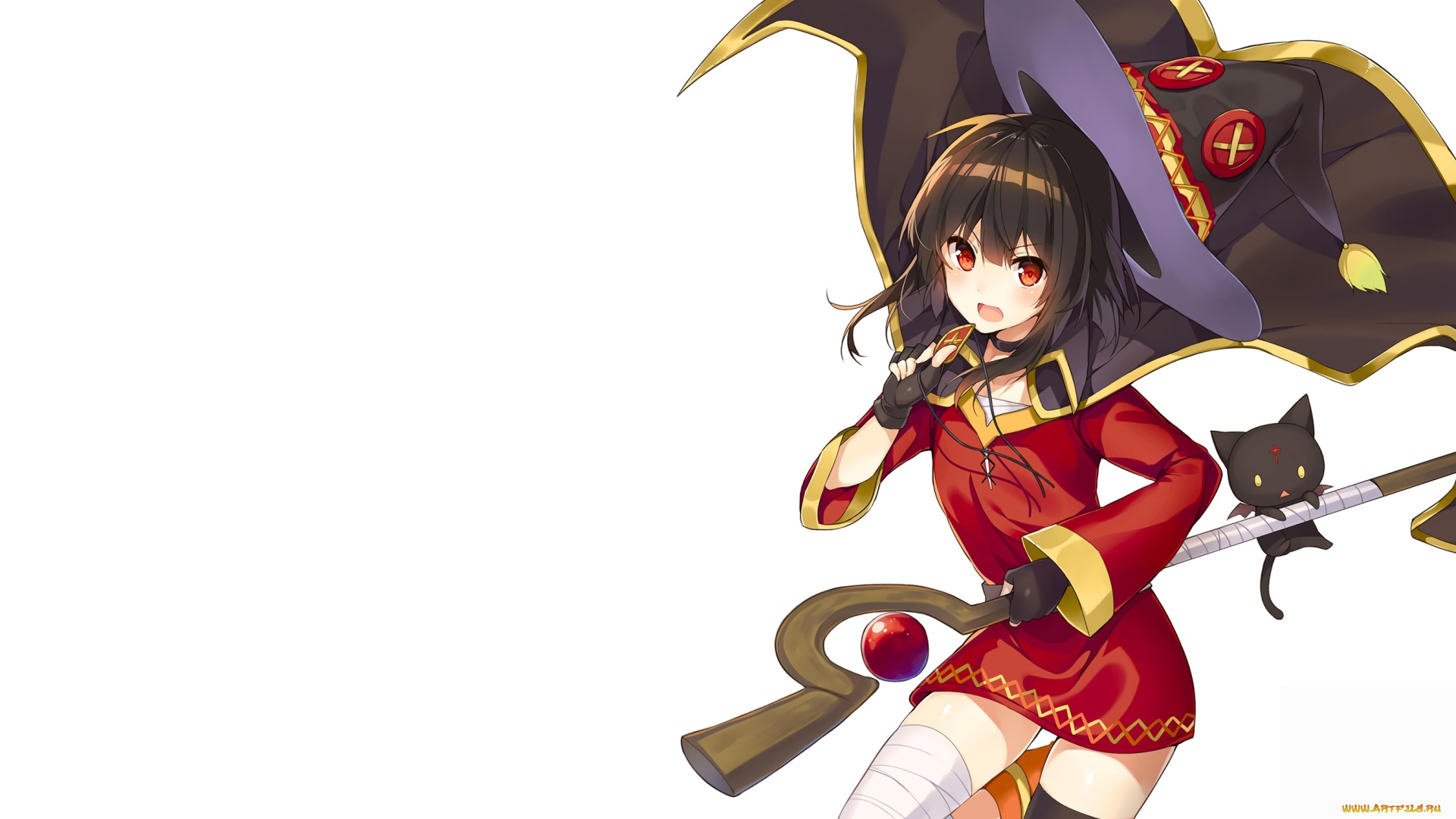 аниме, kono, subarashii, sekai, ni, shukufuku, wo, девушка, взгляд, фон