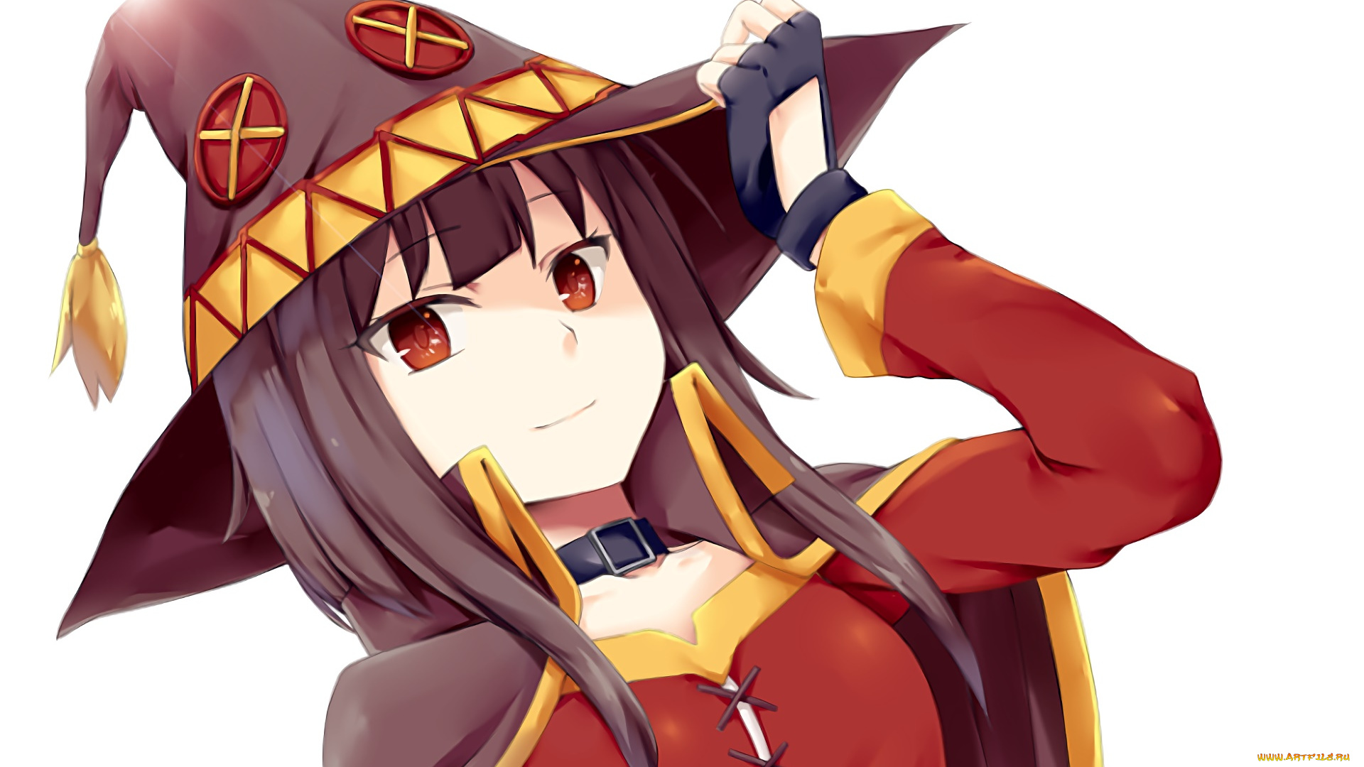 аниме, kono, subarashii, sekai, ni, shukufuku, wo, девушка, взгляд, фон