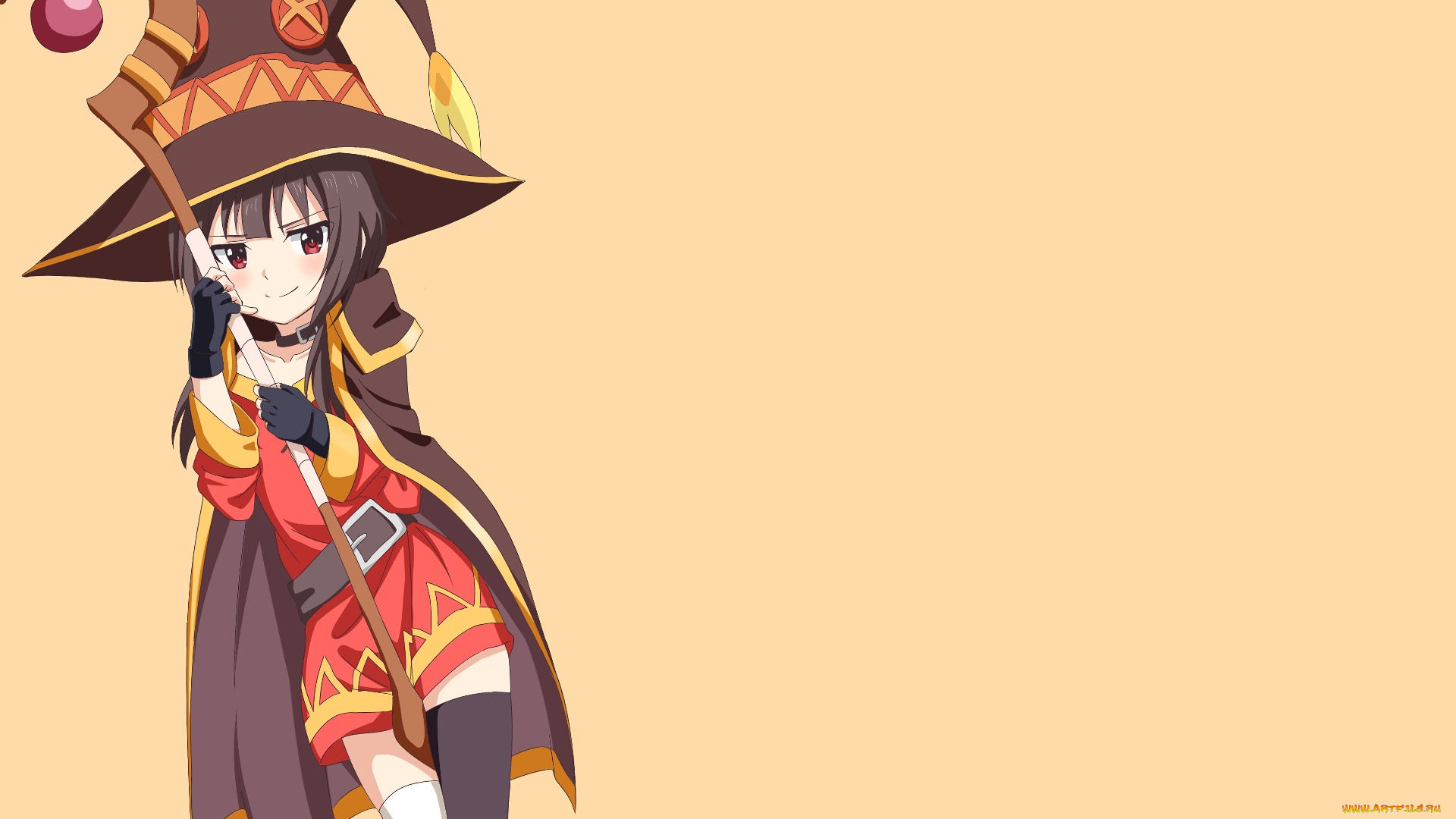 аниме, kono, subarashii, sekai, ni, shukufuku, wo, девушка, взгляд, фон