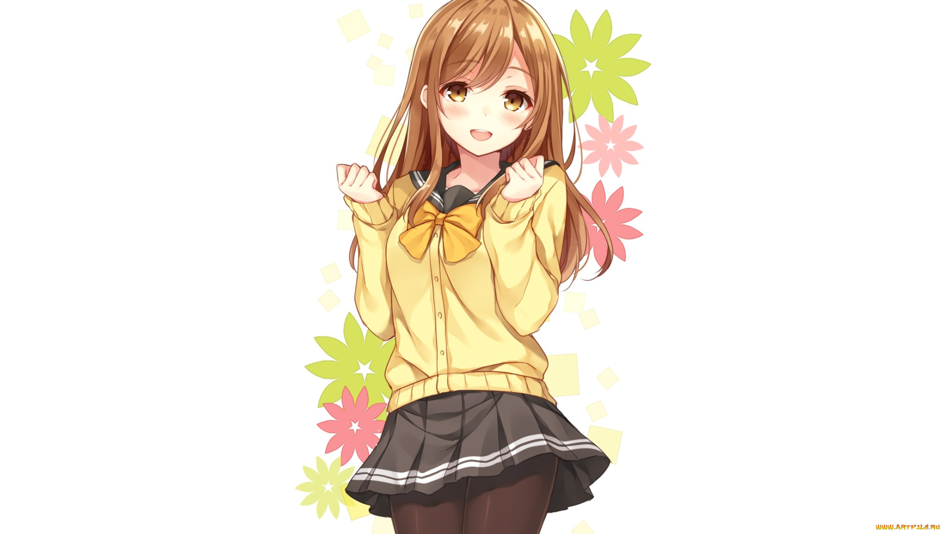 аниме, love, live, , school, idol, project, девушка, взгляд, фон