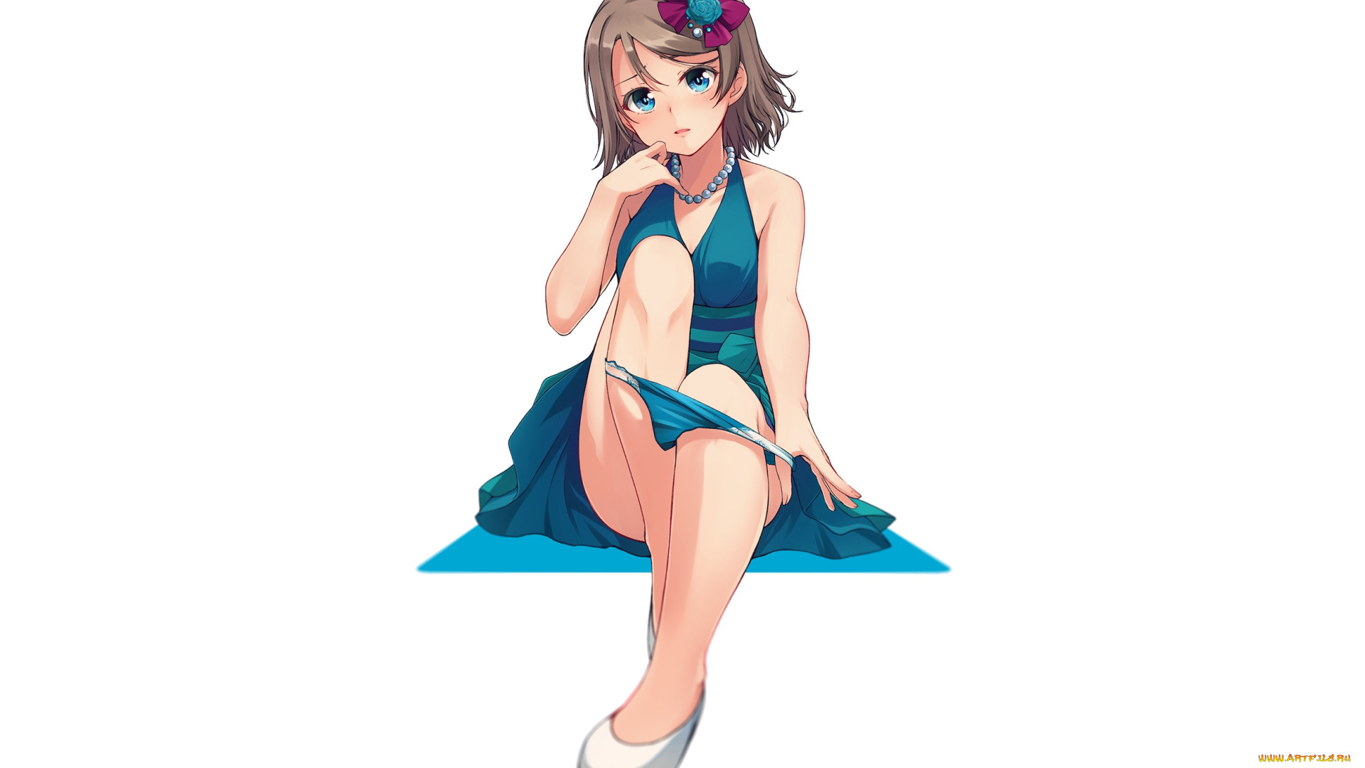 аниме, love, live, , school, idol, project, девушка, взгляд, фон