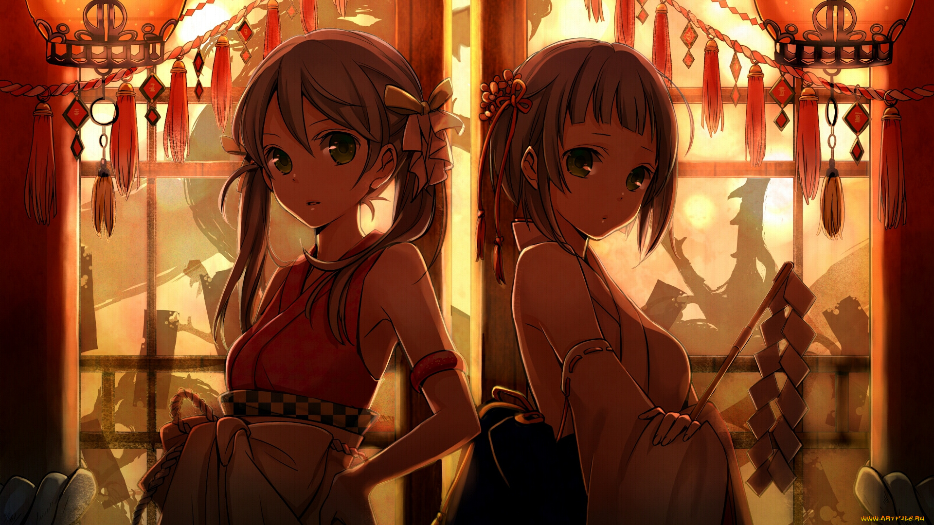 аниме, unknown, , другое, фон, взгляд, девушки