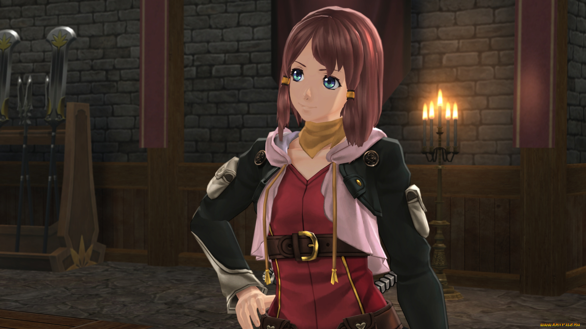 tales, of, zestiria, аниме, фон, взгляд, девушка