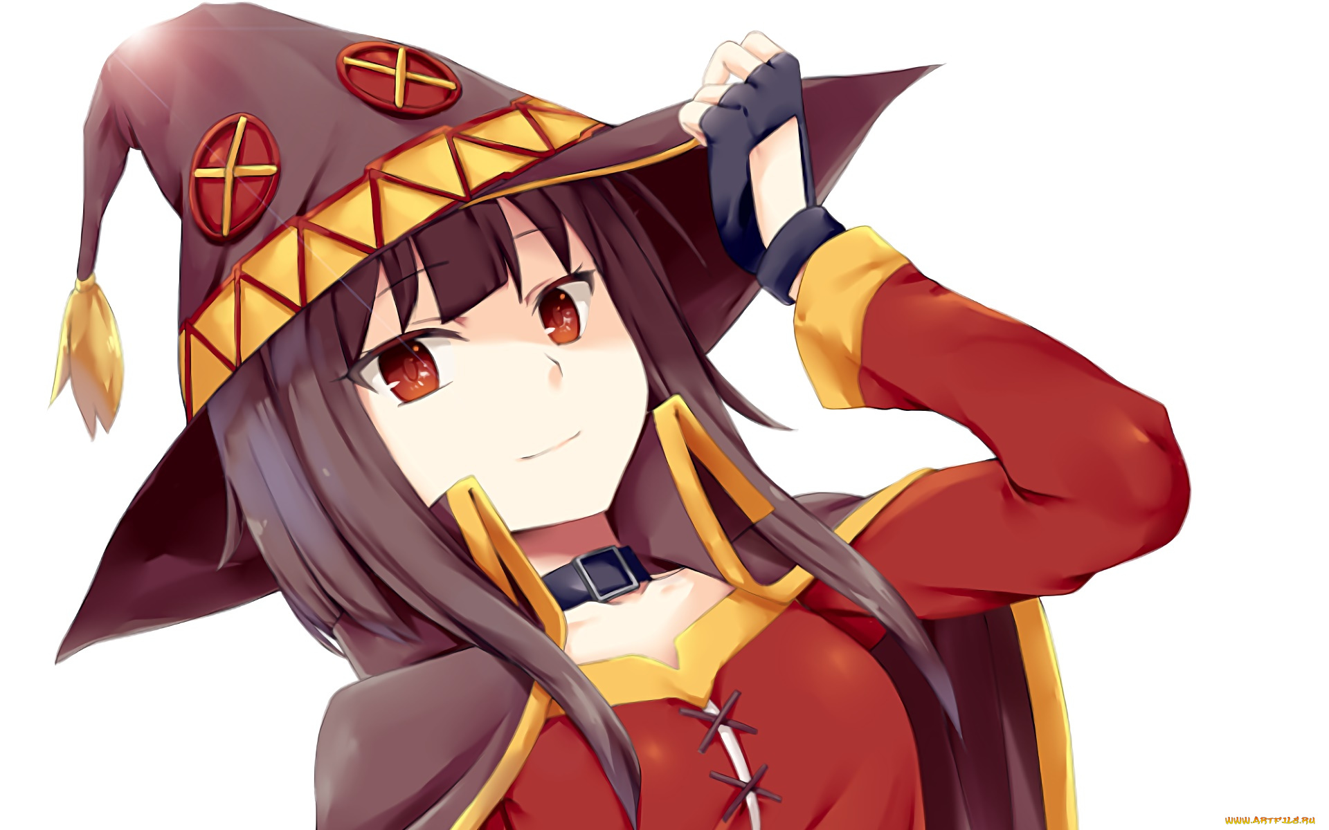 аниме, kono, subarashii, sekai, ni, shukufuku, wo, девушка, взгляд, фон