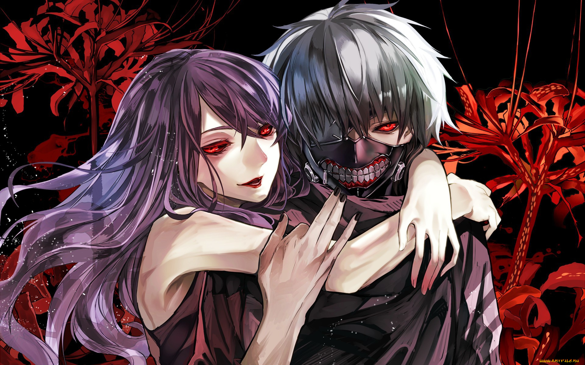 аниме, tokyo, ghoul, cannibal, rize, kamishiro, human, predator, ken, kanek