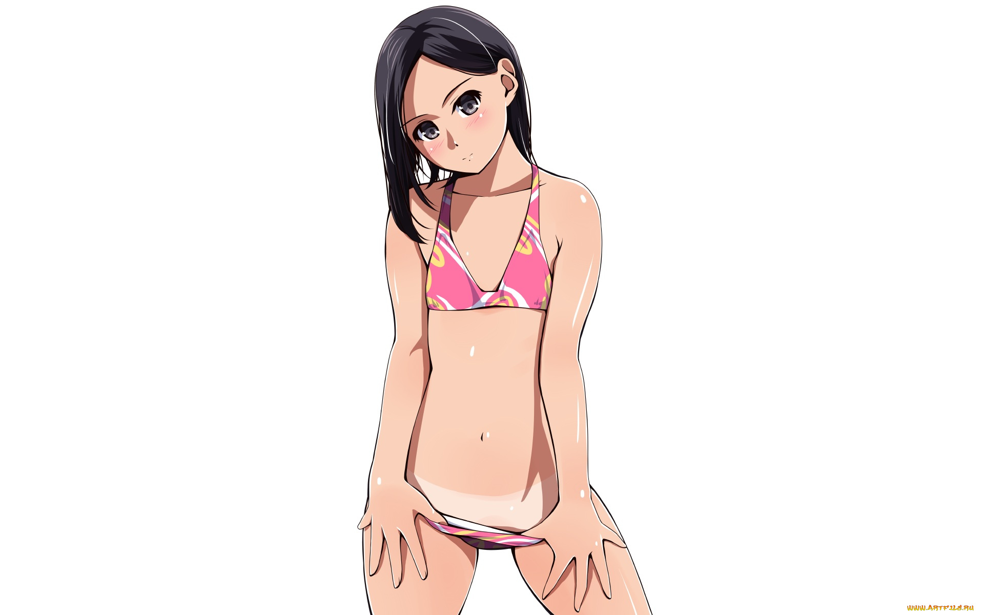 аниме, unknown, , другое, девушка, взгляд, фон